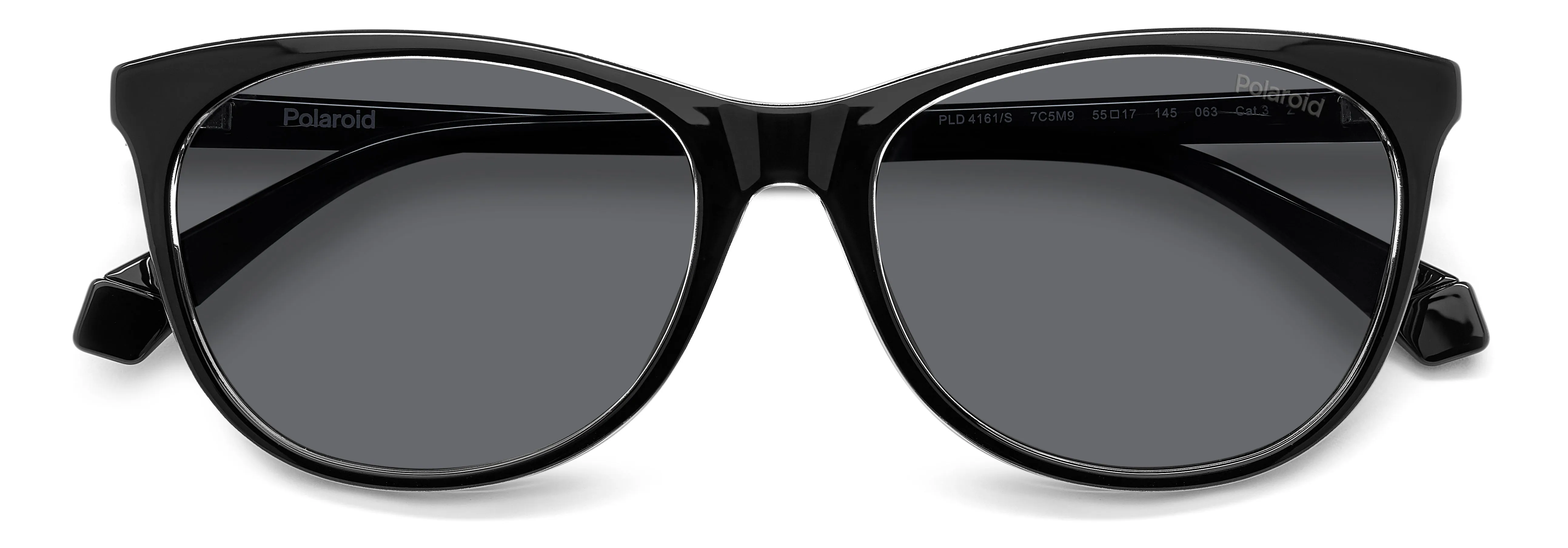 Polaroid PLD 4161/S 7C5/M9 Occhiali da sole Policarbonato Nero Grigio Cat Eye Polarizzata - immagine 3