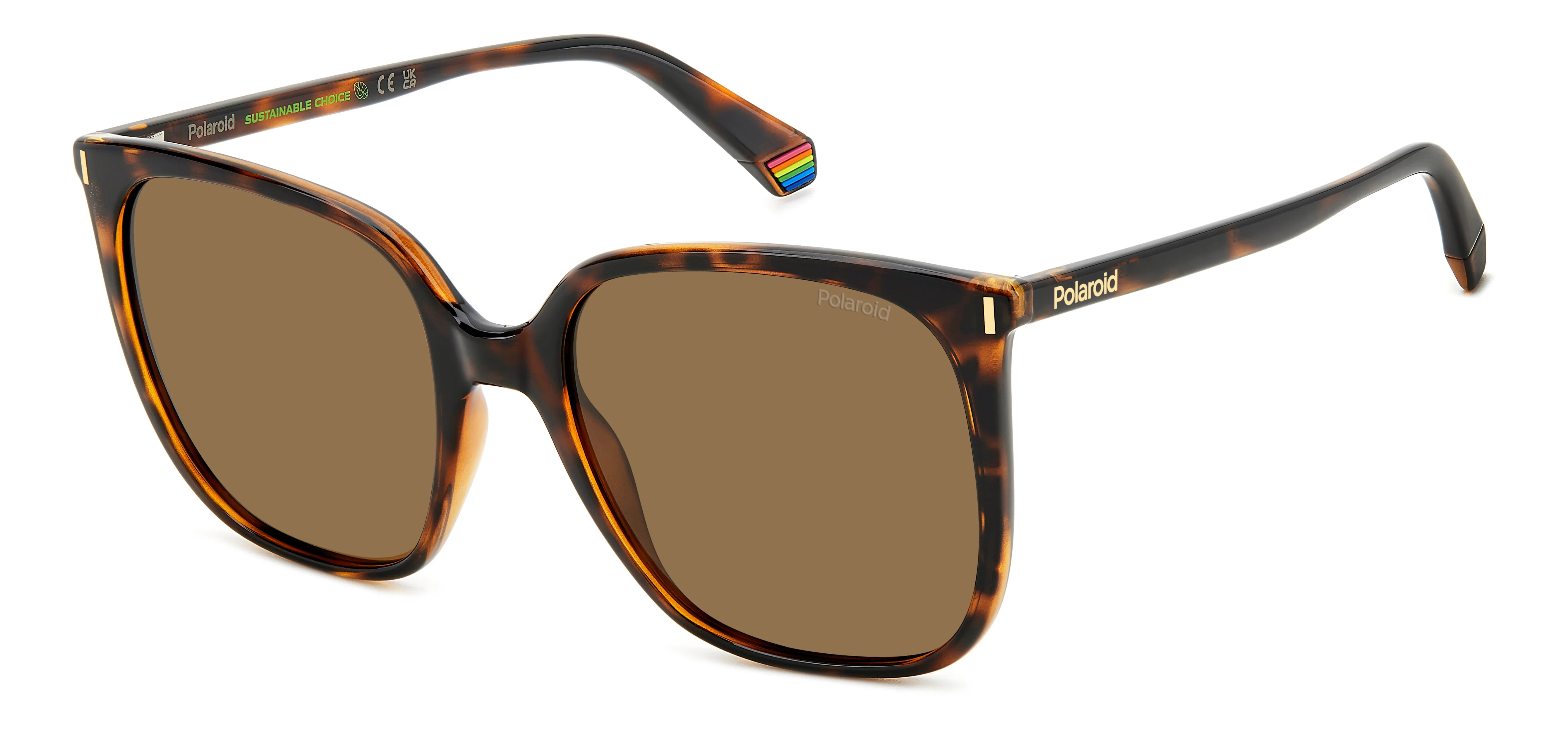Polaroid PLD 6218/S 086/SP Occhiali da sole Plastica Havana Marrone Squadrata Polarizzata - immagine 1