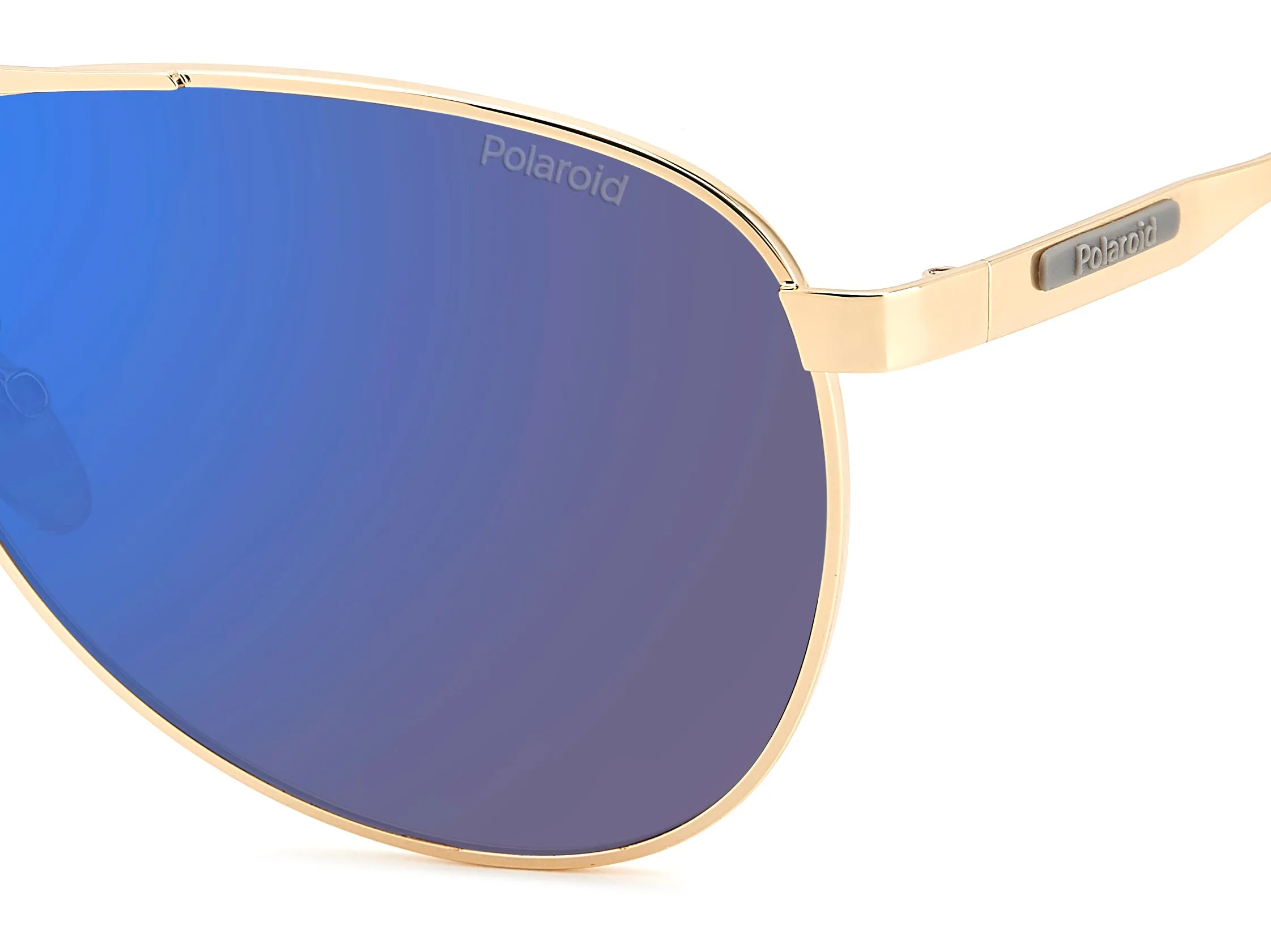 Polaroid PLD 2160/G/S/X J5G/5X Occhiali da sole Metallo Oro Blu Pilot Polarizzata Specchiato - immagine 4