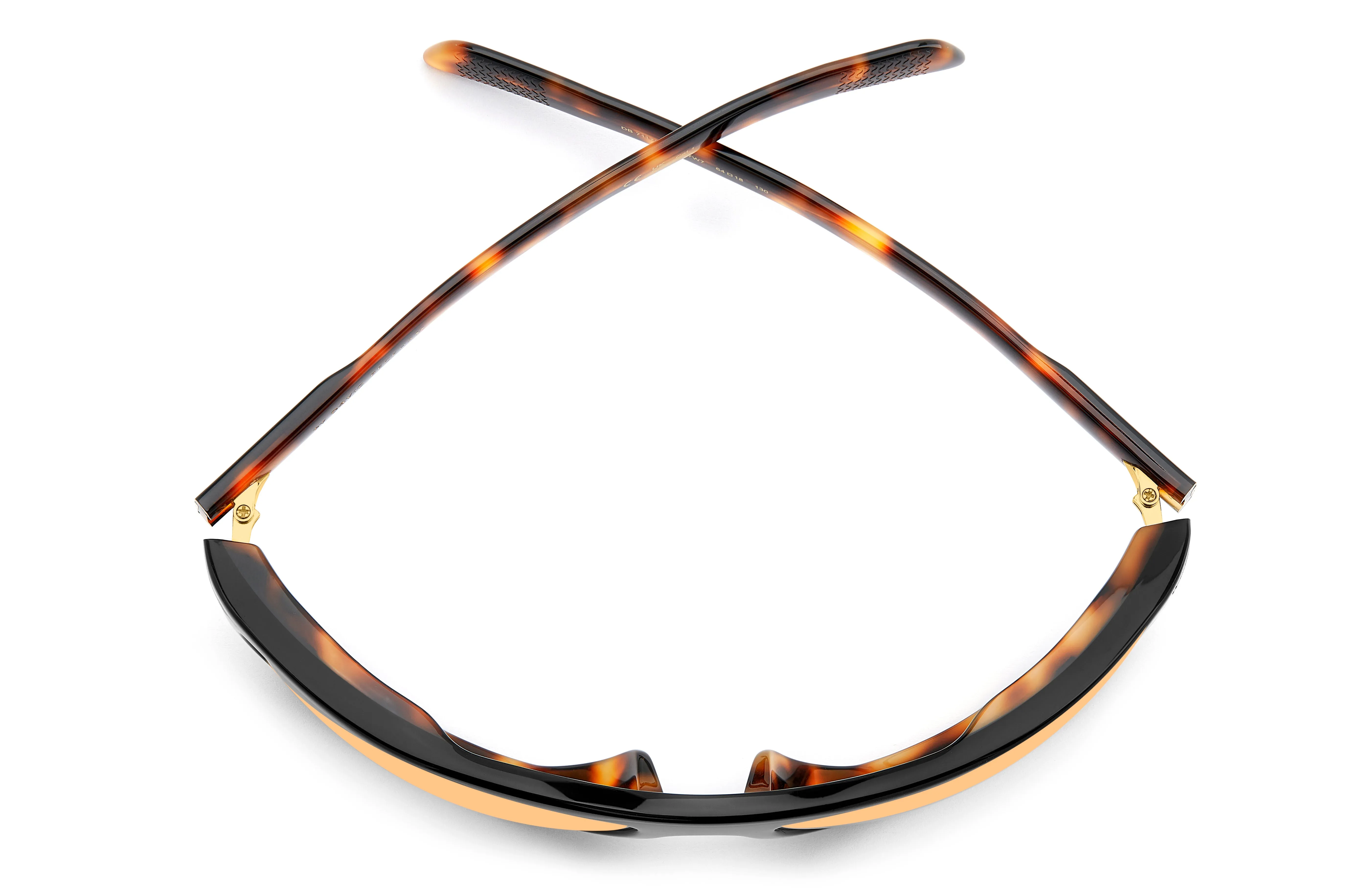 DAVID BECKHAM DB 7117/S WR7/W7 Occhiali da sole Acetato Havana/Nero Arancione Squadrata - immagine 3