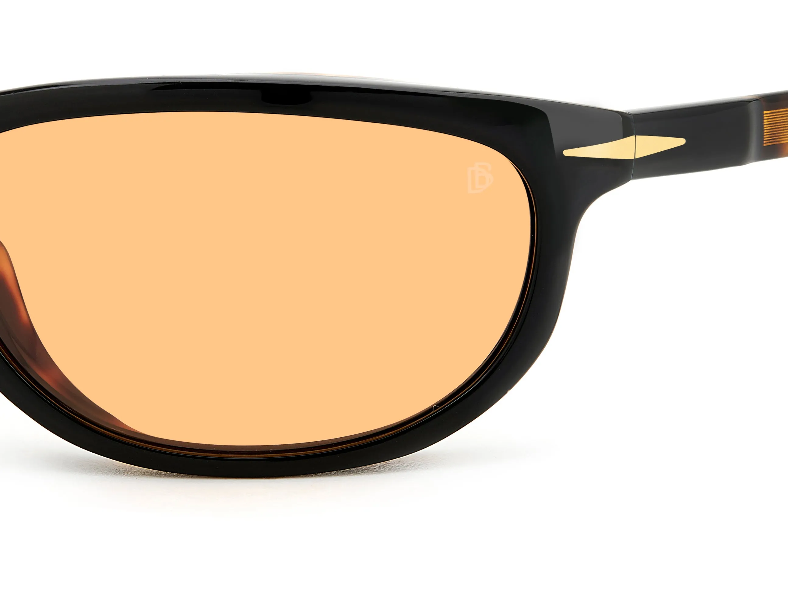 DAVID BECKHAM DB 7117/S WR7/W7 Occhiali da sole Acetato Havana/Nero Arancione Squadrata - immagine 4