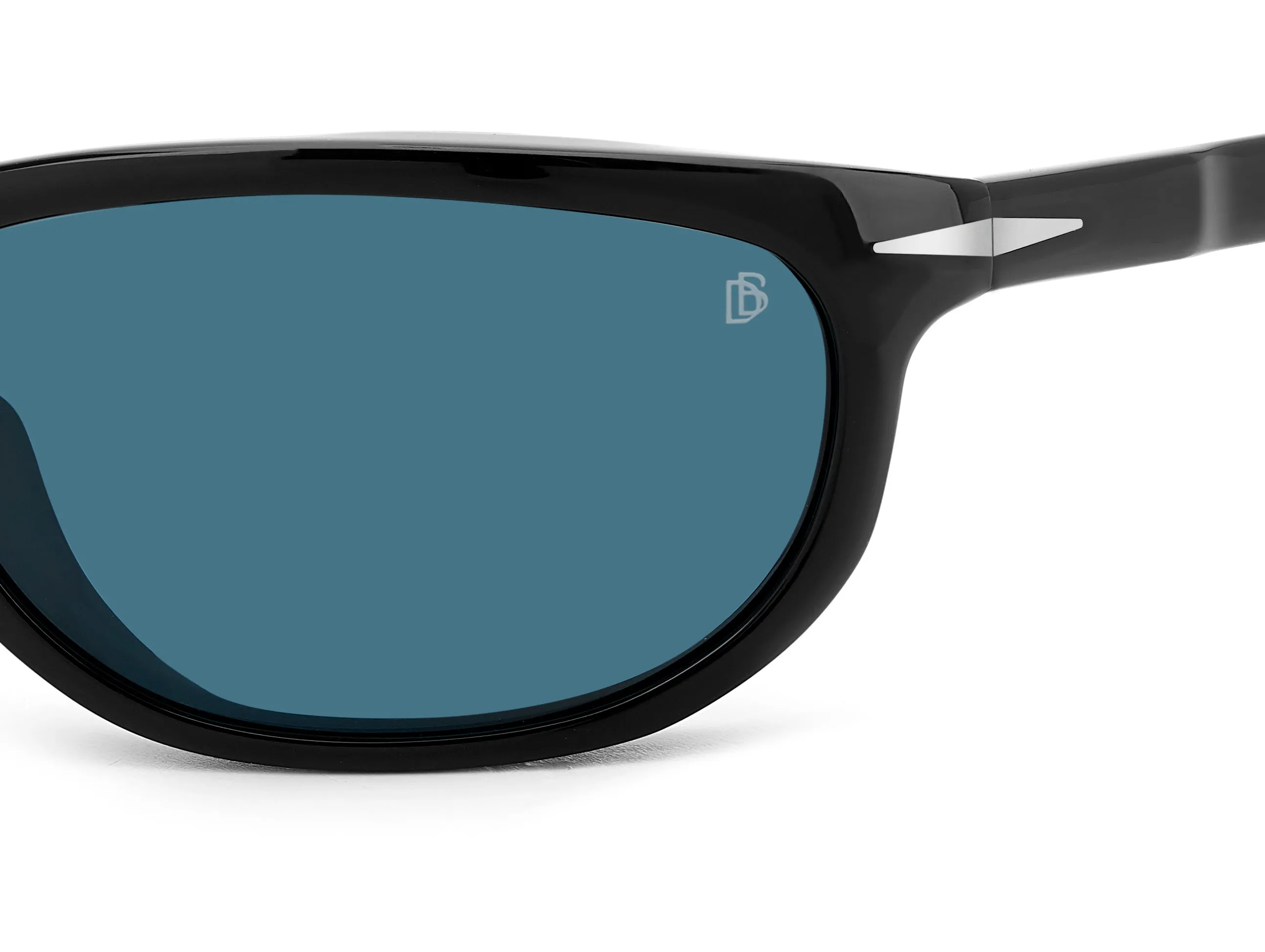 DAVID BECKHAM DB 7117/S 807/08 Occhiali da sole Acetato Nero Grigio Squadrata Sfumato - immagine 4