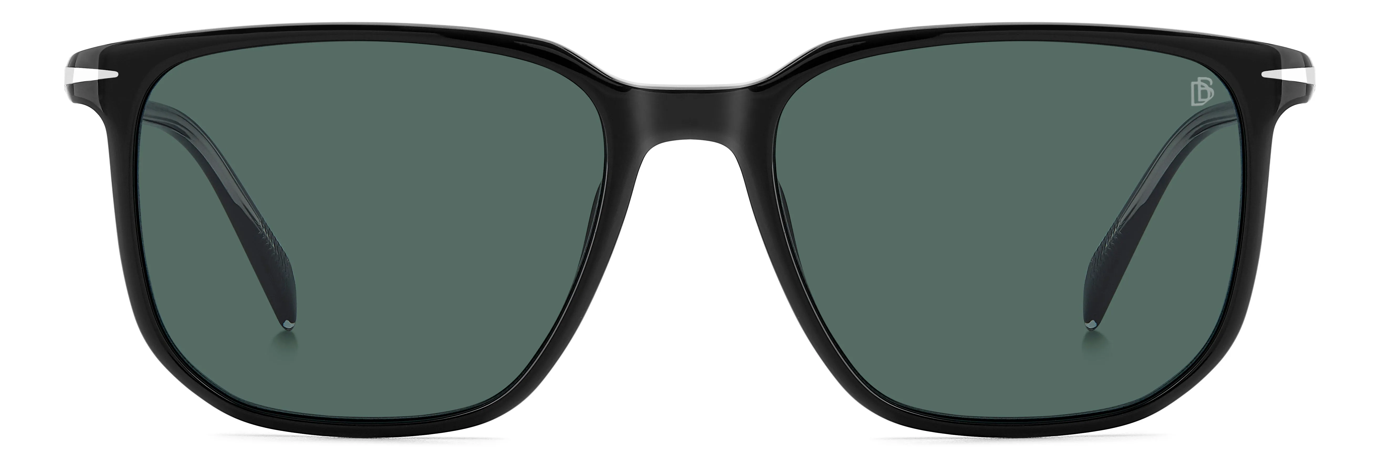 DAVID BECKHAM DB 1141/S 807/QT Occhiali da sole Acetato Nero Verde Squadrata - immagine 2