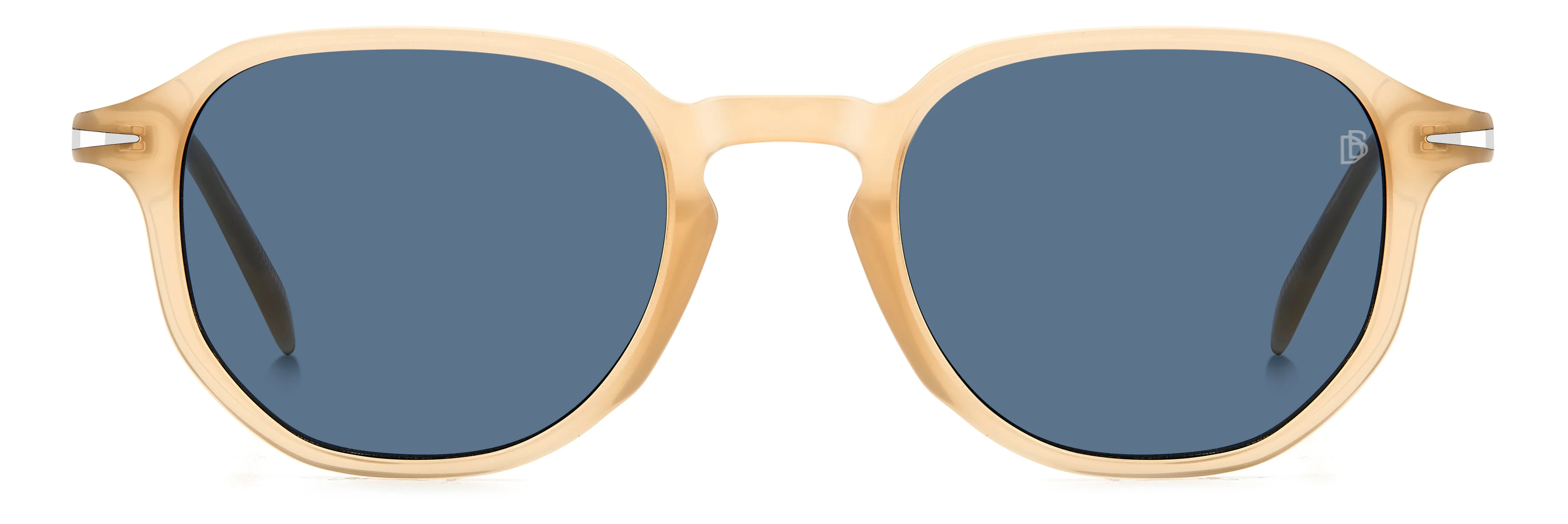 DAVID BECKHAM DB 1140/S HAM/KU Occhiali da sole Acetato Champagne Blu Geometrica - immagine 2