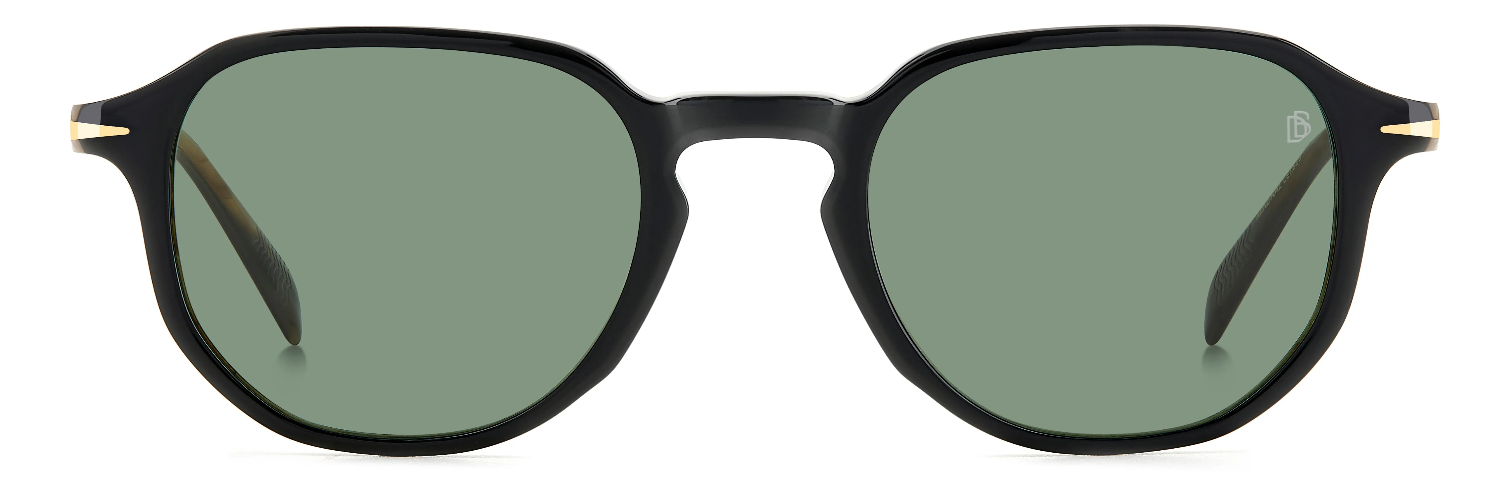 DAVID BECKHAM DB 1140/S 05K/O7 Occhiali da sole Acetato Nero Verde Geometrica Antiriflesso - immagine 2