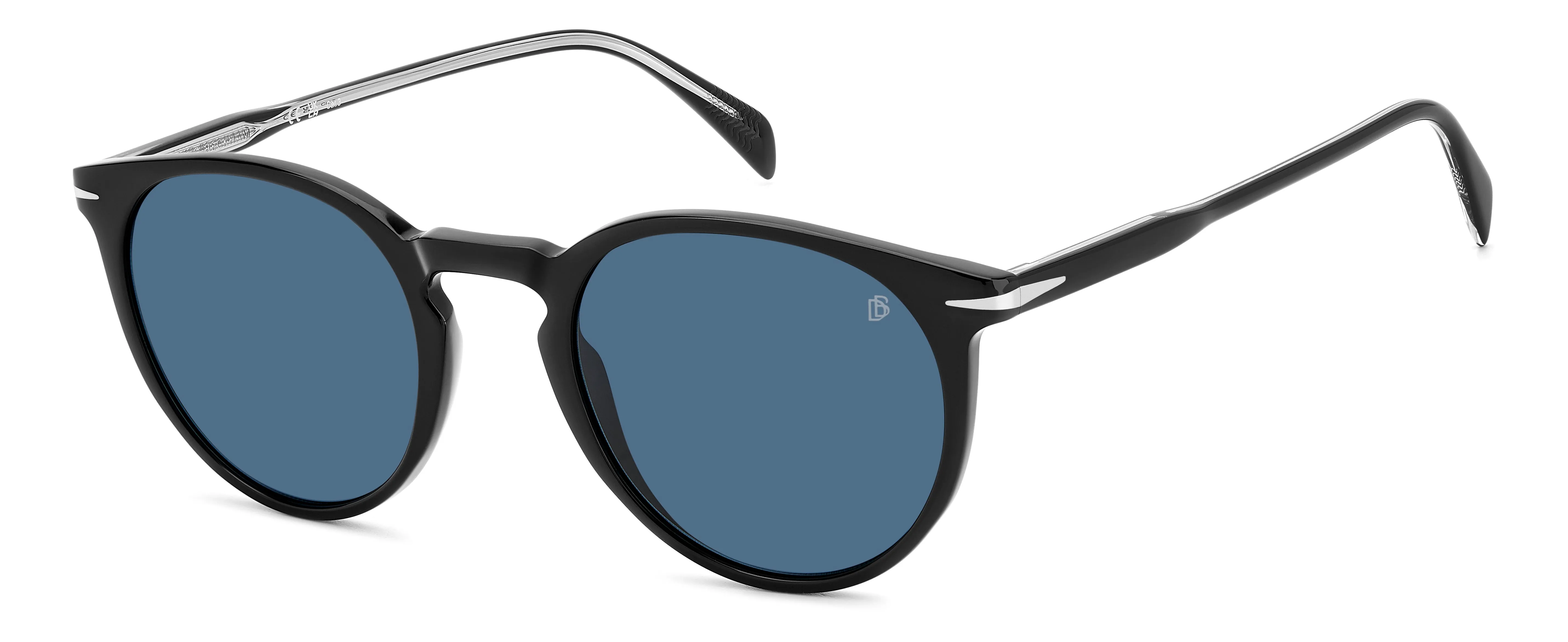 DAVID BECKHAM DB 1139/S 807/KU Occhiali da sole Acetato Nero Blu Squadrata - immagine 1
