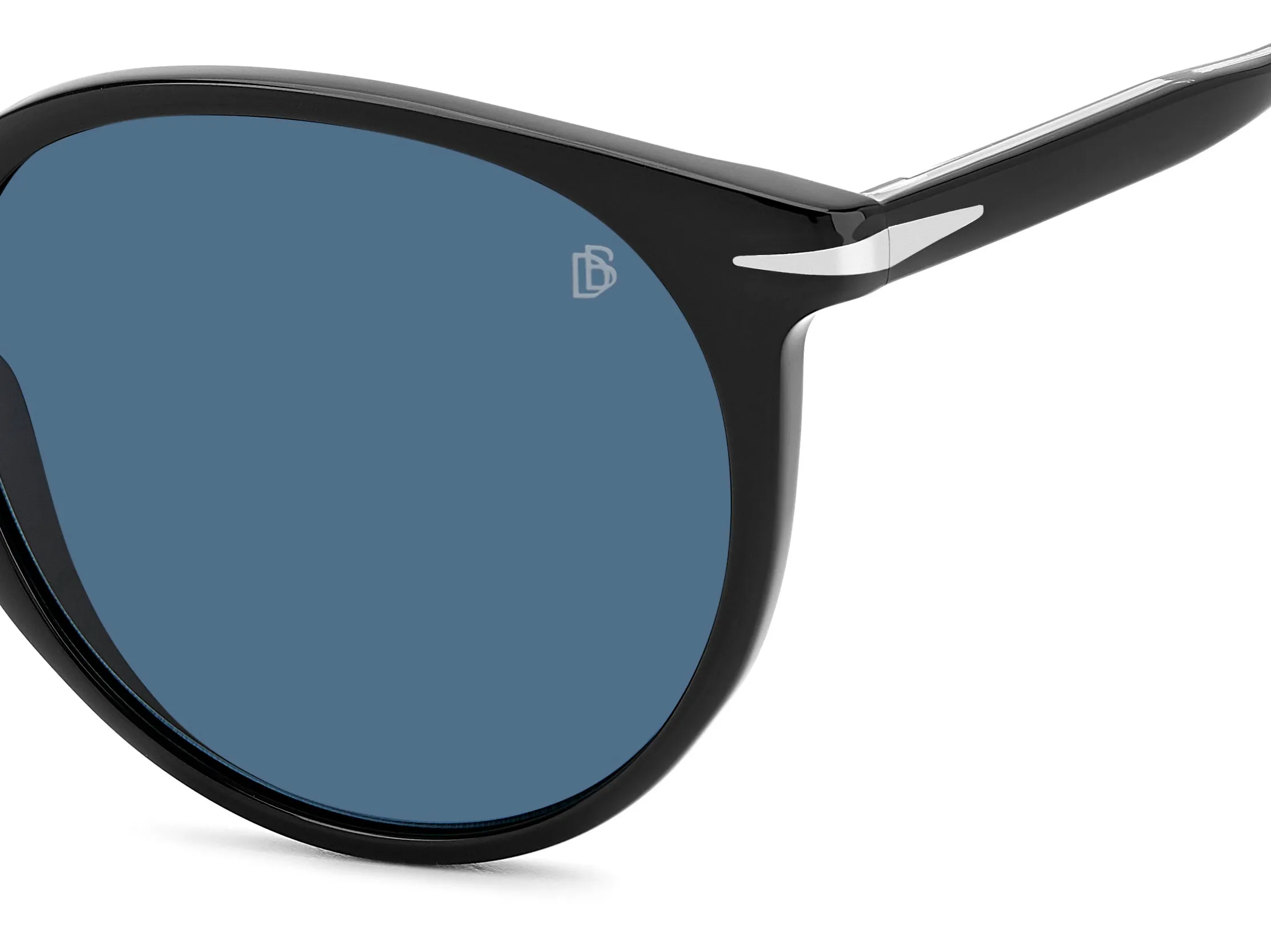 DAVID BECKHAM DB 1139/S 807/KU Occhiali da sole Acetato Nero Blu Squadrata - immagine 3