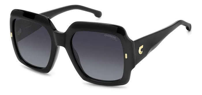 Carrera CARRERA 3004/S 807/9O Occhiali da sole Acetato Nero Grigio Squadrata Normale Sfumato - immagine 1
