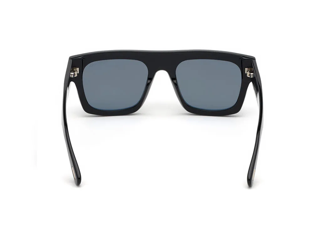 TOM FORD FT0711 FAUSTO 01A Occhiali da sole Acetato Nero Grigio Squadrata Normale - immagine 4