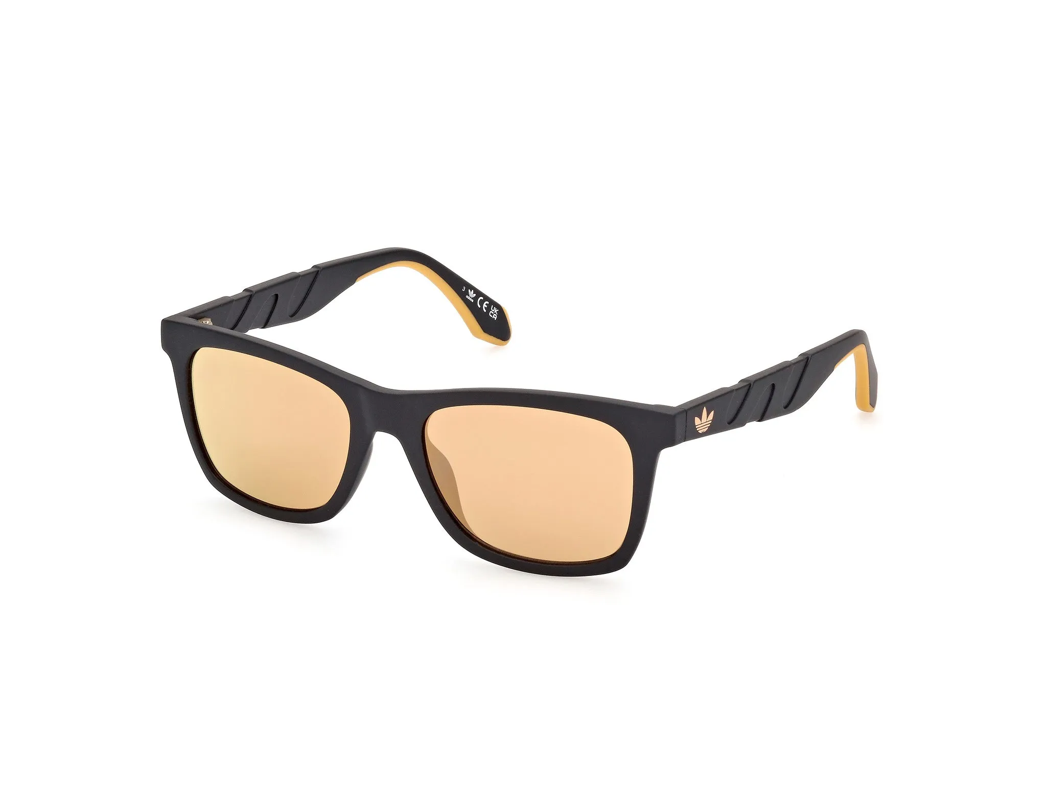 Adidas Sport Unisex Adidas OR0101 02G Occhiali da sole Iniettato Nero Marrone Squadrata Normale Specchiato - immagine 1