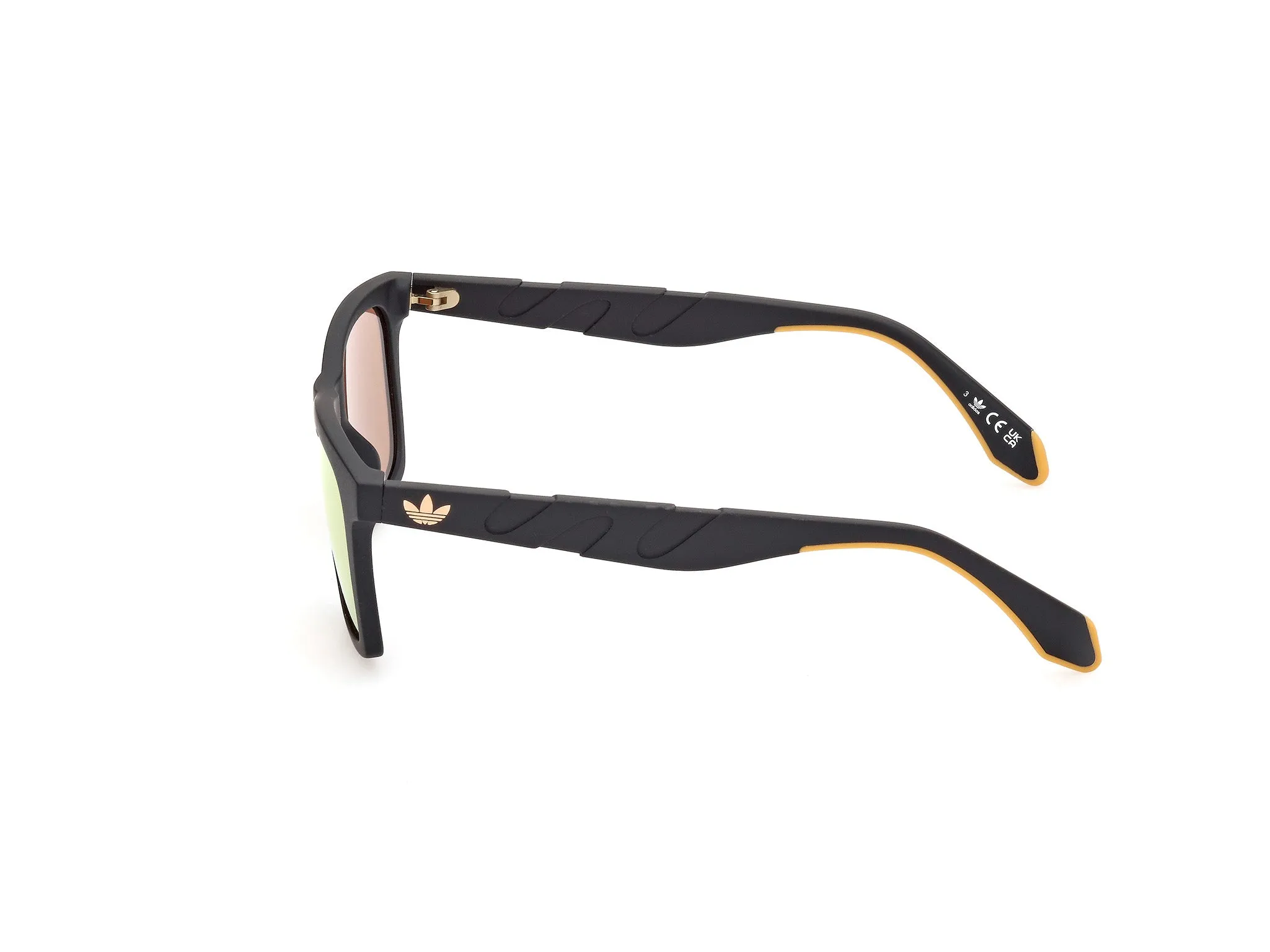 Adidas Sport Unisex Adidas OR0101 02G Occhiali da sole Iniettato Nero Marrone Squadrata Normale Specchiato - immagine 2