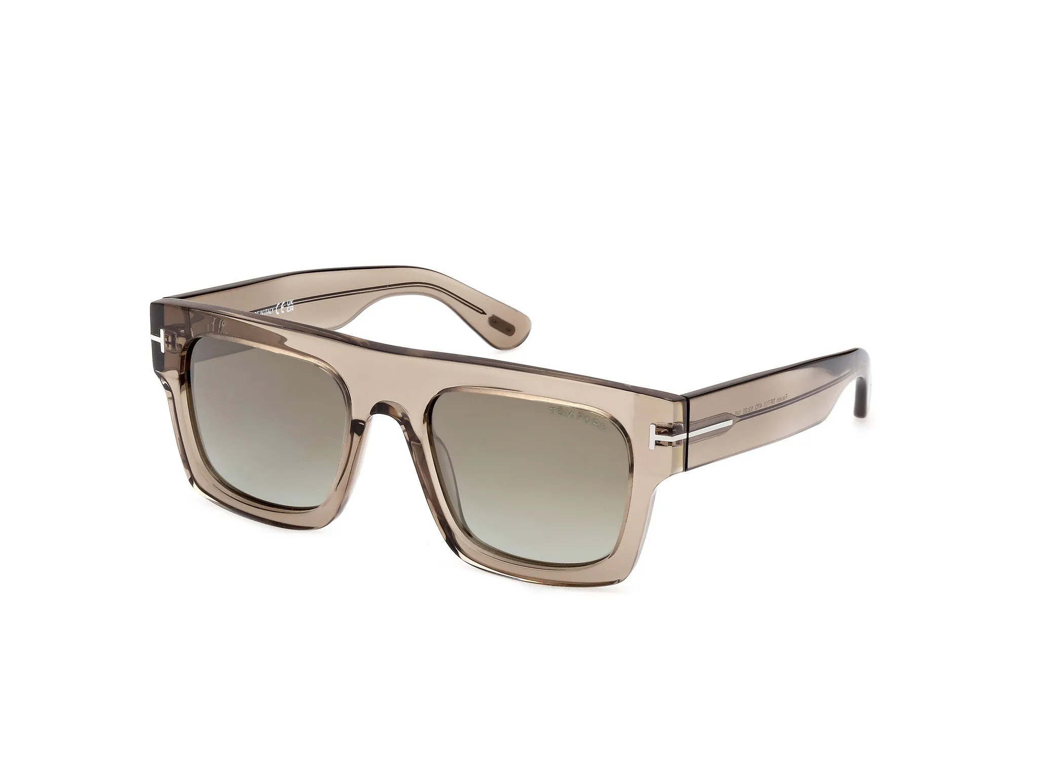 TOM FORD FT0711 FAUSTO 47Q Occhiali da sole Acetato Marrone Verde Squadrata Normale - immagine 1