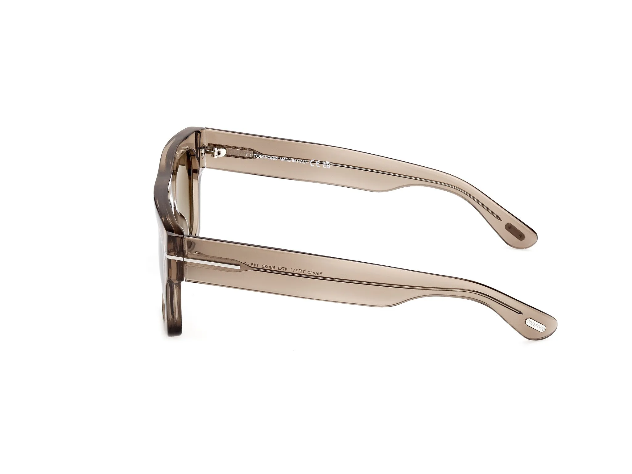TOM FORD FT0711 FAUSTO 47Q Occhiali da sole Acetato Marrone Verde Squadrata Normale - immagine 2