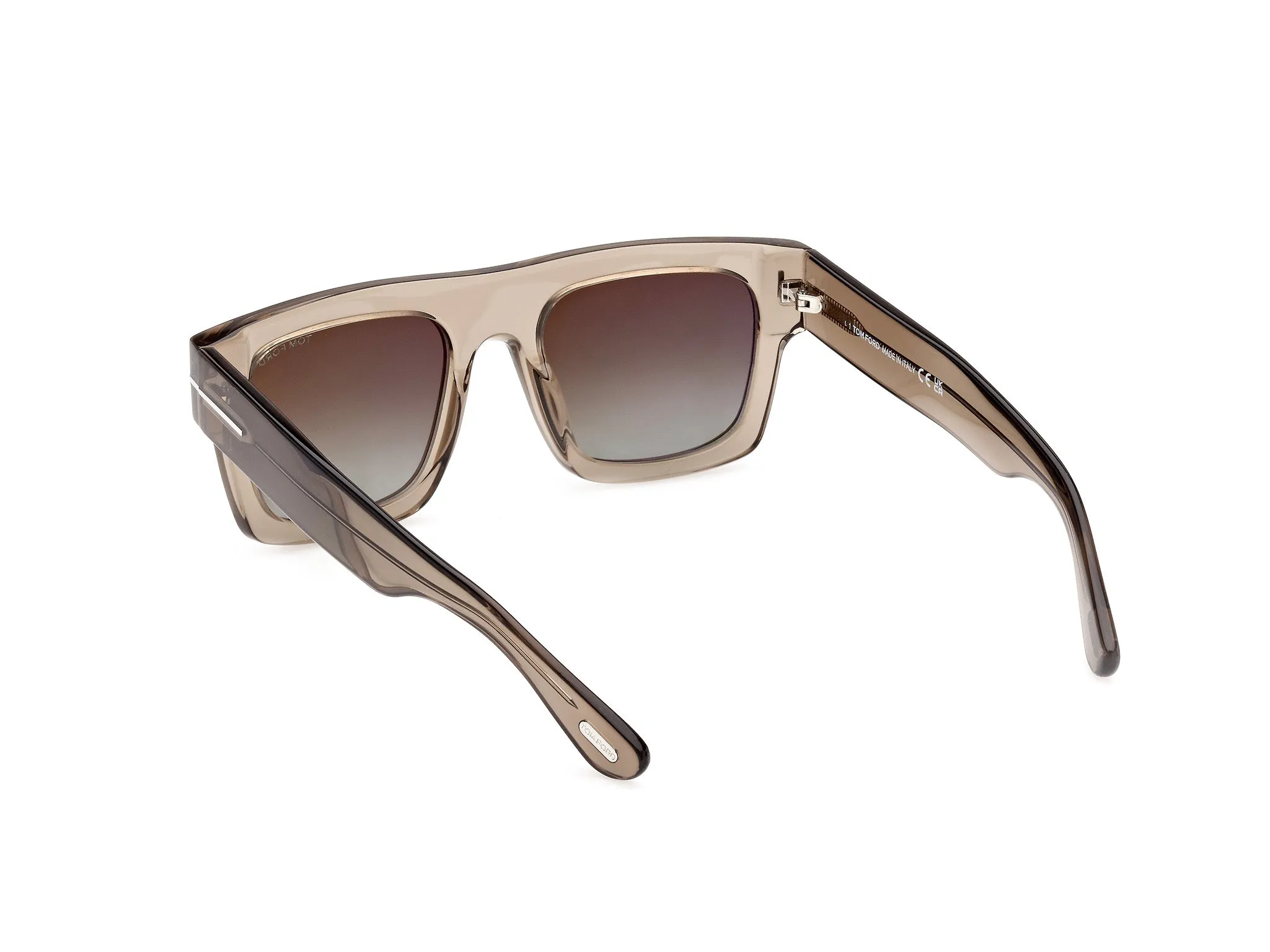 TOM FORD FT0711 FAUSTO 47Q Occhiali da sole Acetato Marrone Verde Squadrata Normale - immagine 4