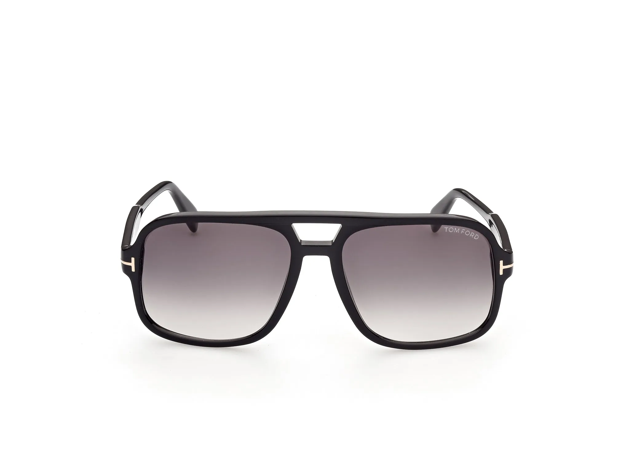 TOM FORD FT0884 FALCONER-02 01B Occhiali da sole Acetato Nero Grigio Squadrata Normale Sfumato - immagine 3