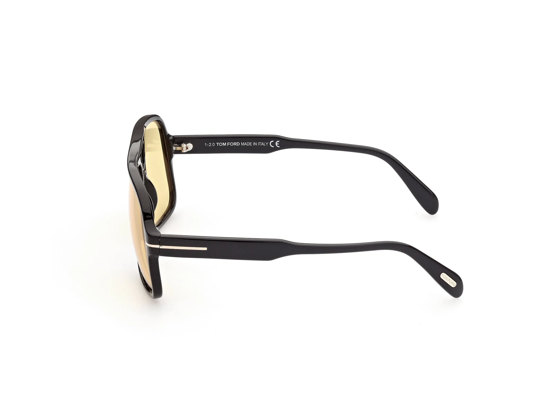 TOM FORD FT0884 FALCONER-02 01E Occhiali da sole Acetato Nero Marrone Squadrata Normale - immagine 2