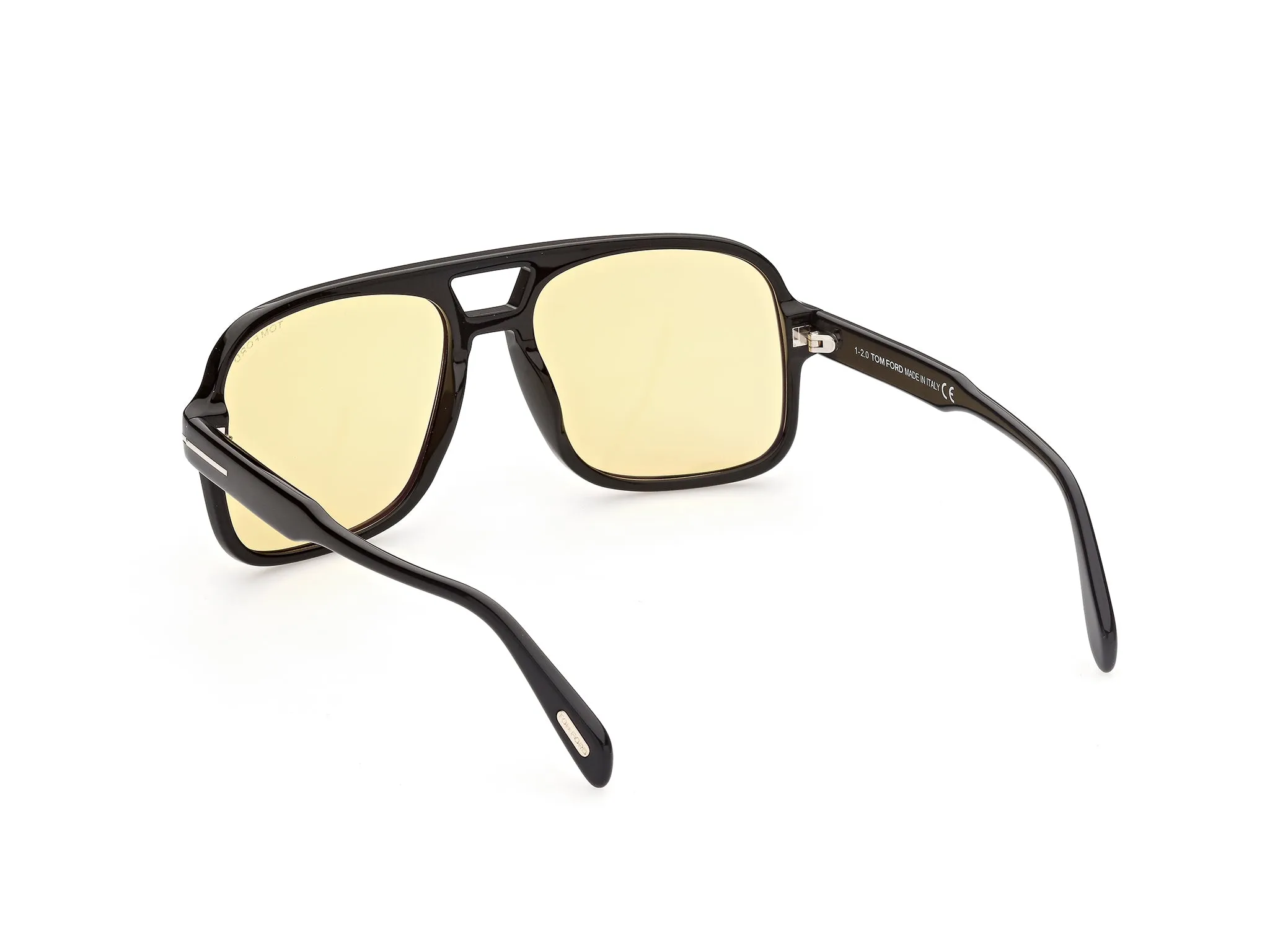 TOM FORD FT0884 FALCONER-02 01E Occhiali da sole Acetato Nero Marrone Squadrata Normale - immagine 4