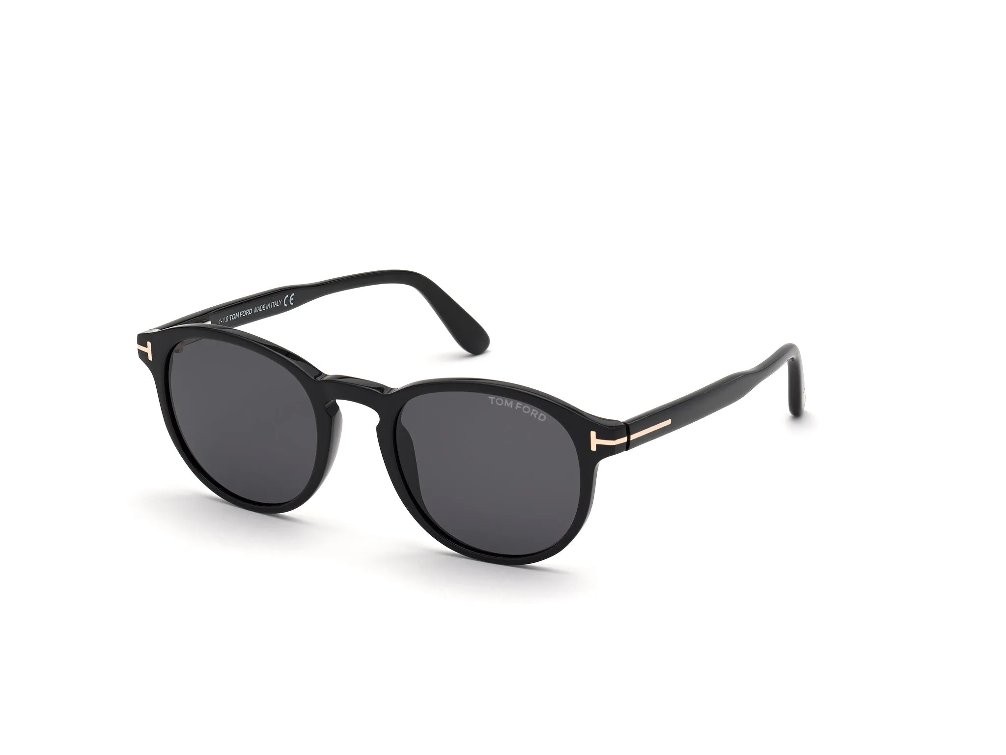 TOM FORD FT0834 DANTE 01A Occhiali da sole Acetato Nero Grigio Rotonda Normale - immagine 1