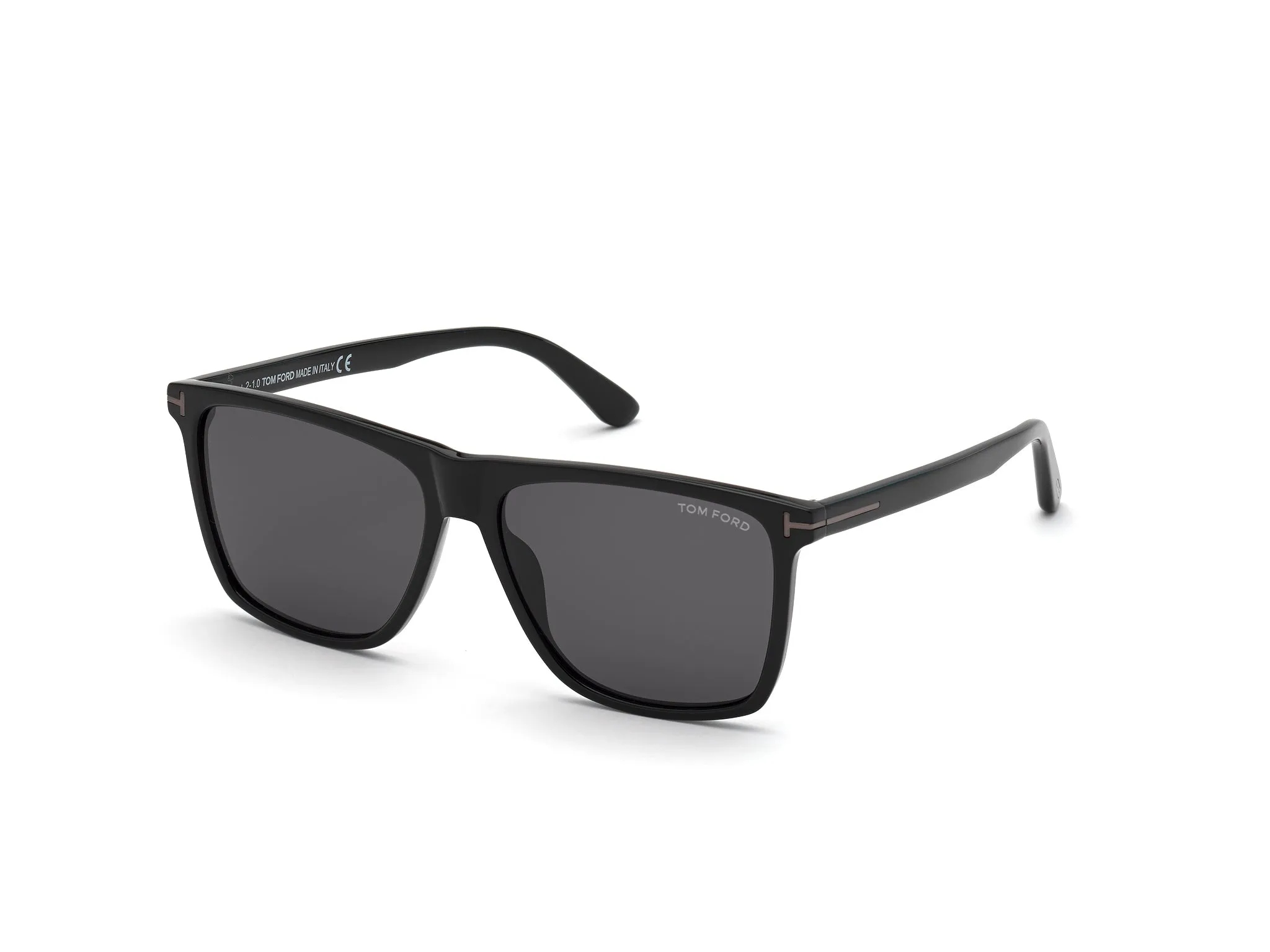 TOM FORD FT0832-N FLETCHER 01A Occhiali da sole Acetato Nero Grigio Squadrata Normale - immagine 1