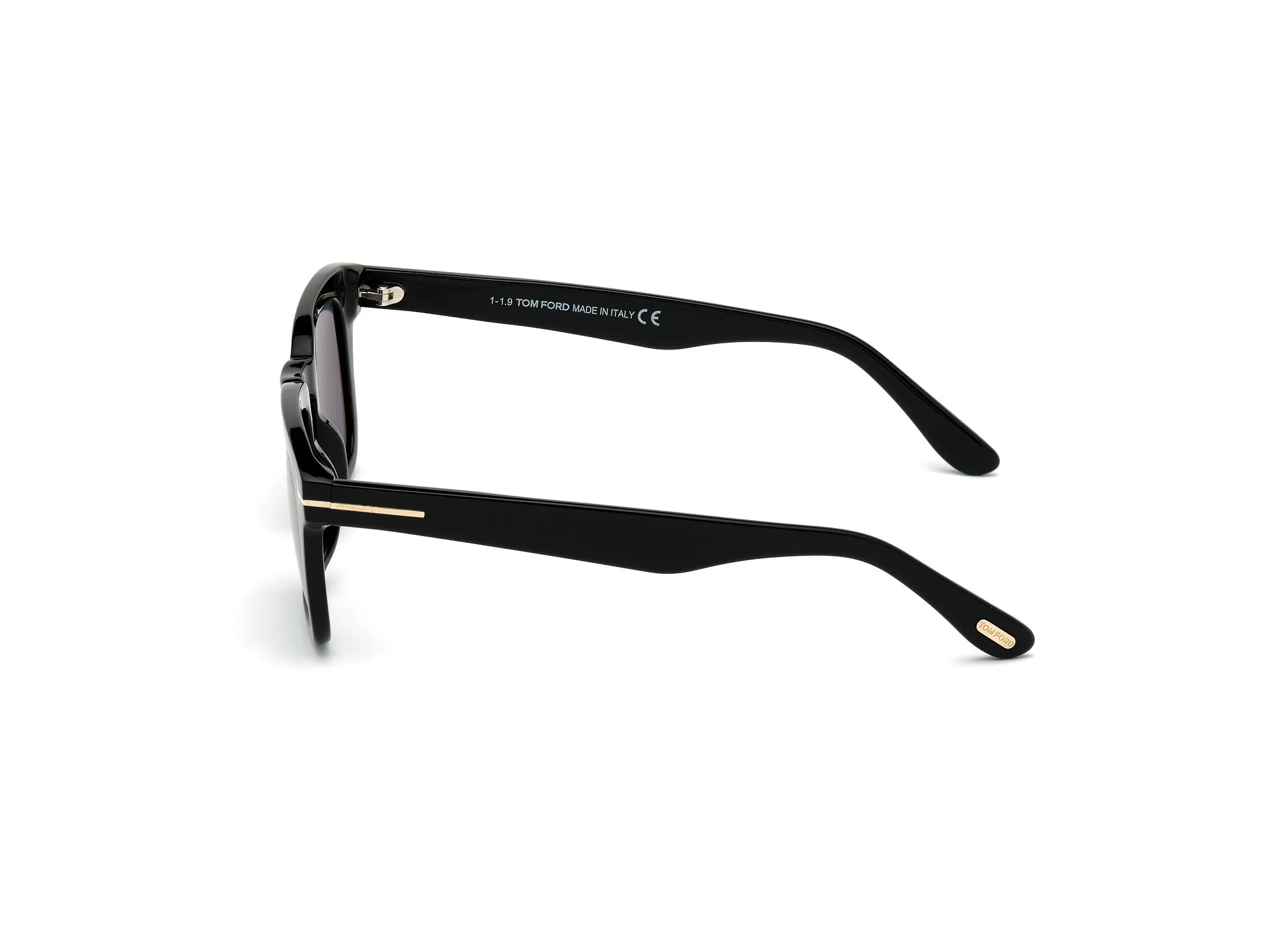 TOM FORD FT0751 DAX 01V Occhiali da sole Acetato Nero Blu Squadrata Polarizzata - immagine 2