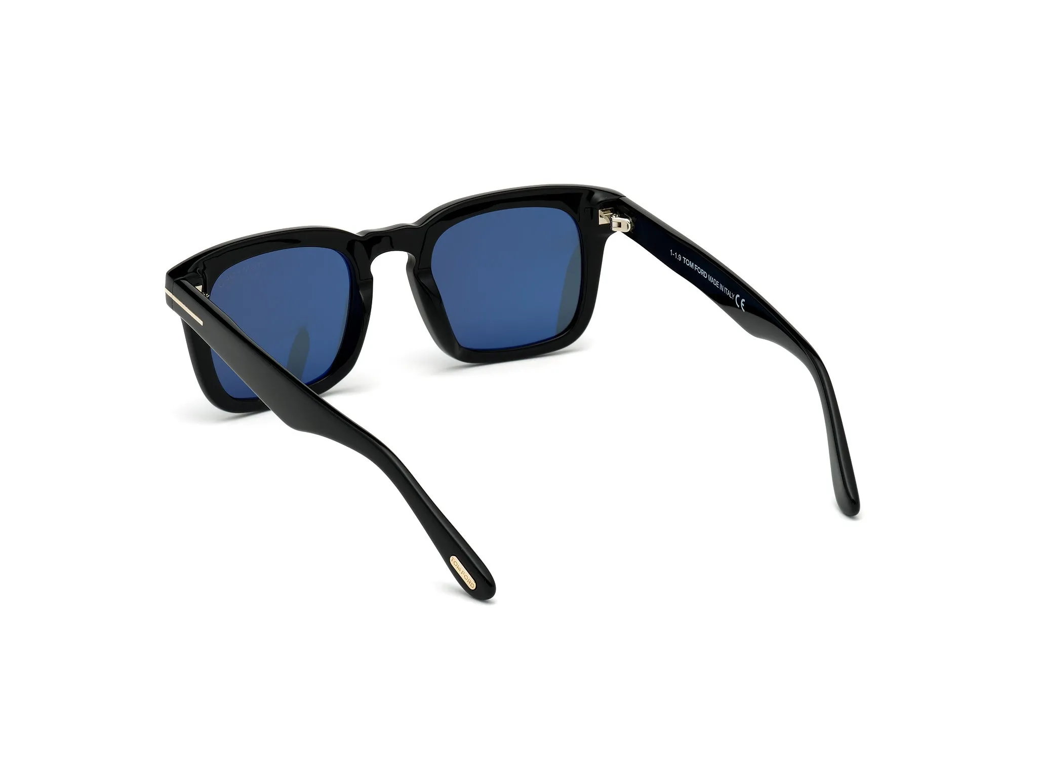 TOM FORD FT0751 DAX 01V Occhiali da sole Acetato Nero Blu Squadrata Polarizzata - immagine 4
