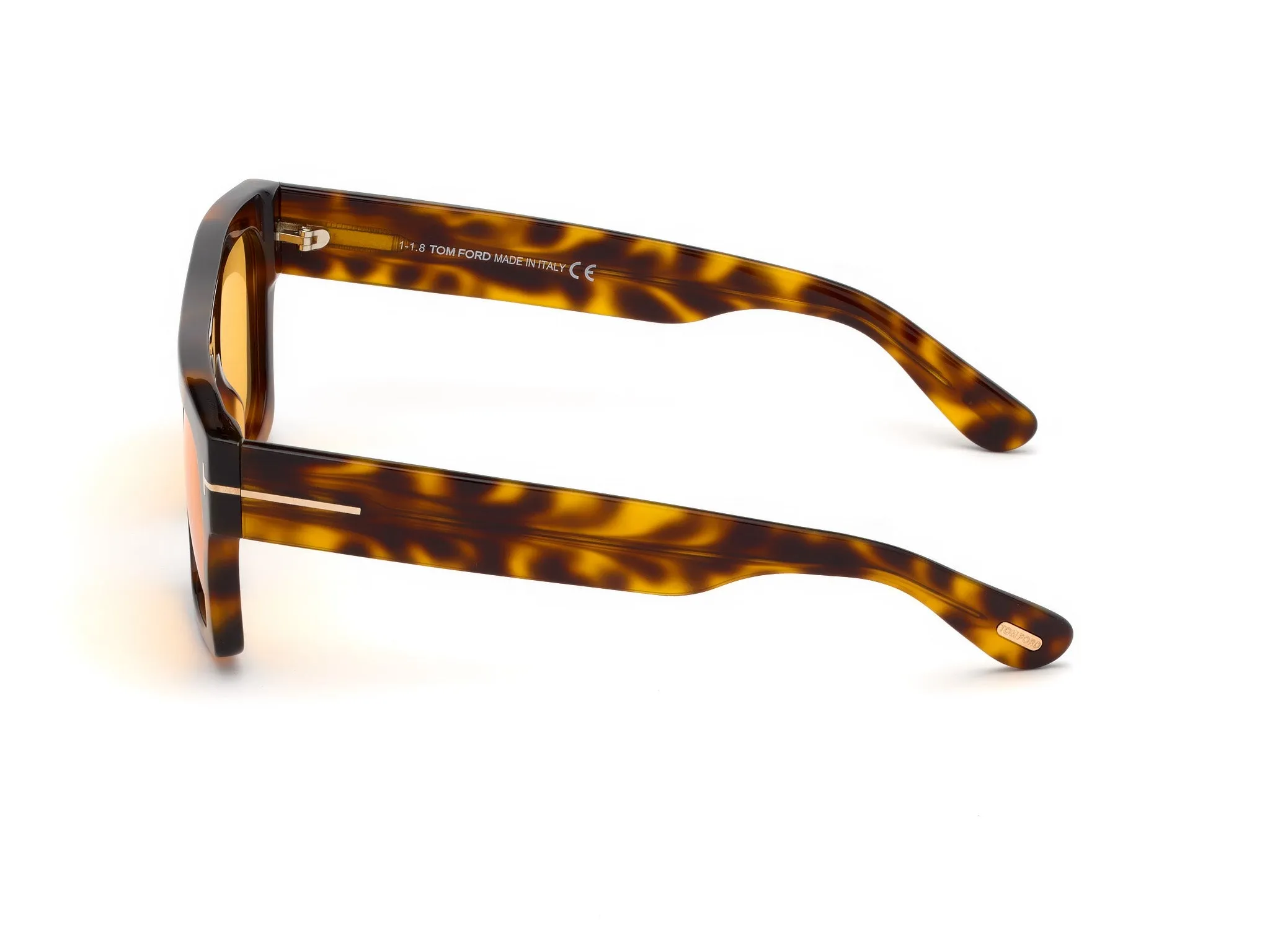 TOM FORD FT0711 FAUSTO 56E Occhiali da sole Acetato Havana Giallo Squadrata Normale - immagine 2