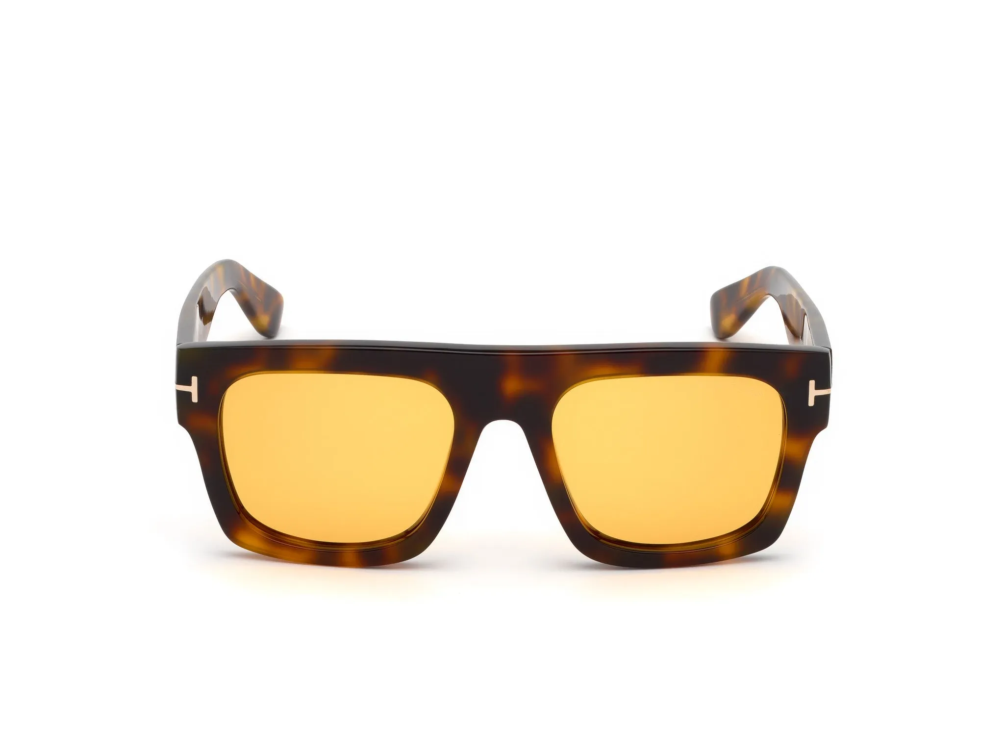 TOM FORD FT0711 FAUSTO 56E Occhiali da sole Acetato Havana Giallo Squadrata Normale - immagine 3