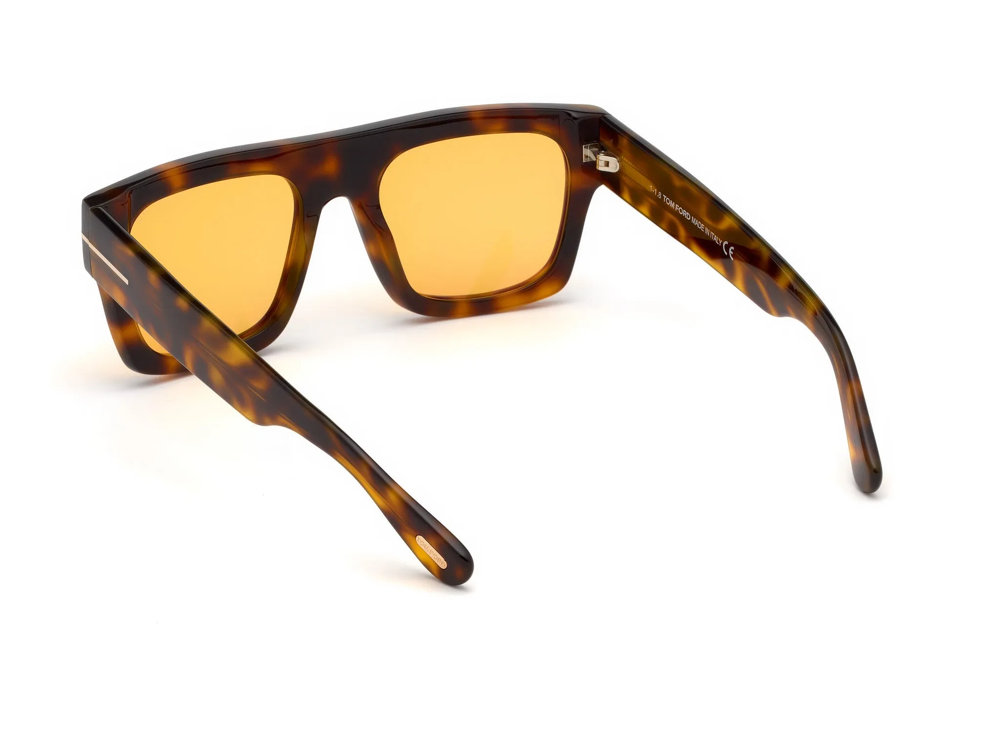 TOM FORD FT0711 FAUSTO 56E Occhiali da sole Acetato Havana Giallo Squadrata Normale - immagine 4