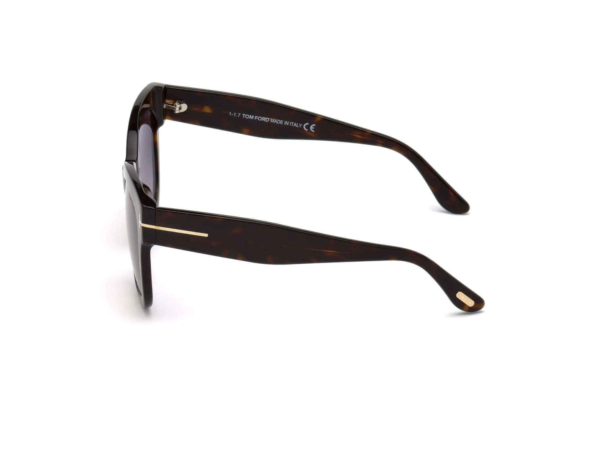 TOM FORD FT0613 BEATRIX-02 52T Occhiali da sole Acetato Havana scuro Bordeaux Geometrica Normale Sfumato - immagine 2