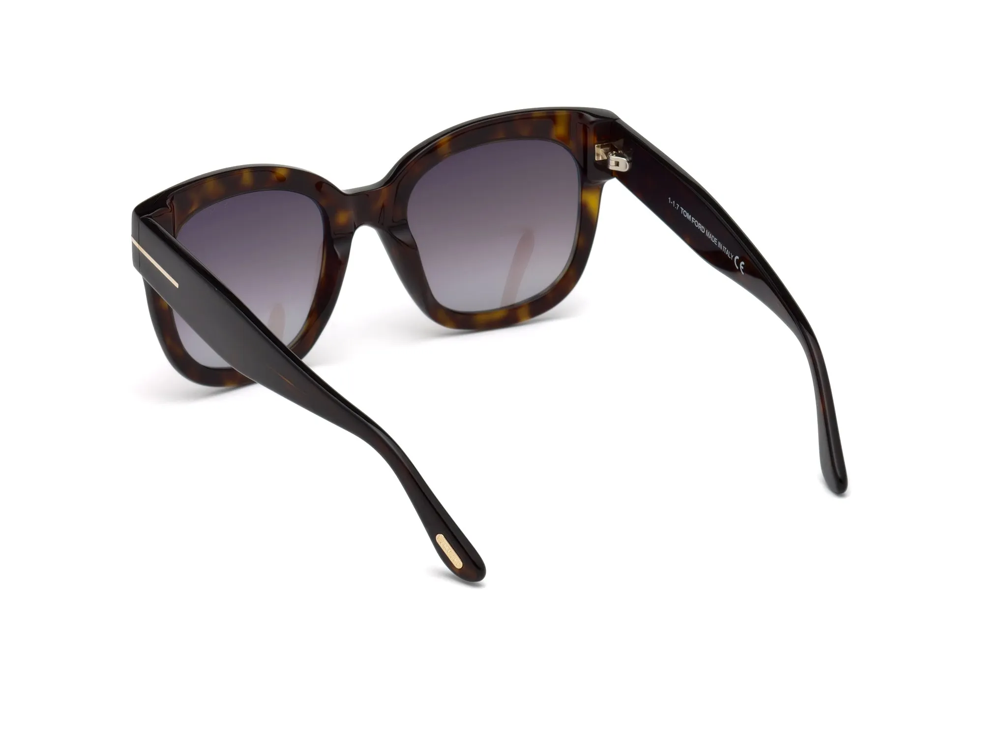 TOM FORD FT0613 BEATRIX-02 52T Occhiali da sole Acetato Havana scuro Bordeaux Geometrica Normale Sfumato - immagine 4