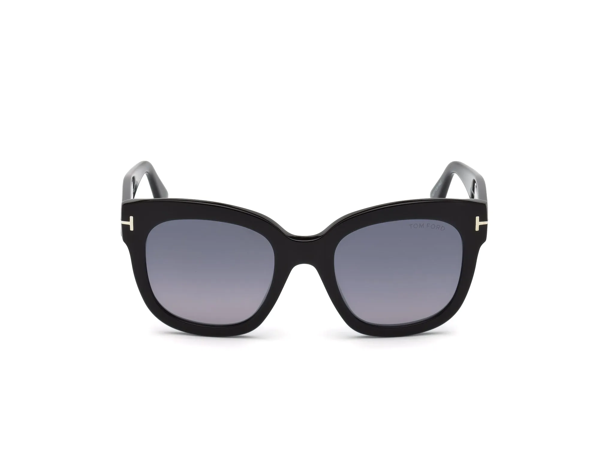 TOM FORD FT0613 BEATRIX-02 01C Occhiali da sole Acetato Nero Grigio Geometrica Normale Specchiato - immagine 3