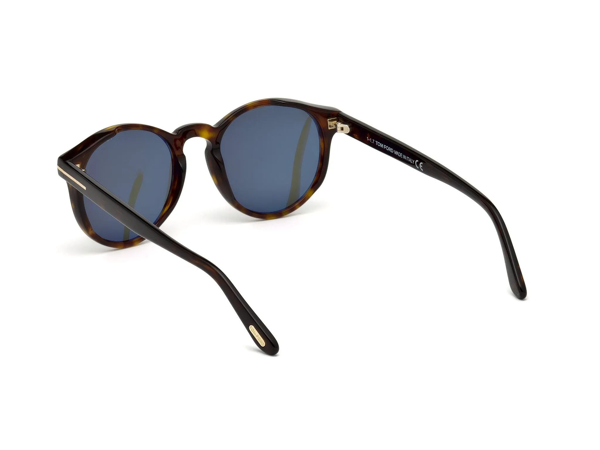 TOM FORD FT0591 IAN-02 52N Occhiali da sole Acetato Havana scuro Verde Rotonda Normale - immagine 4