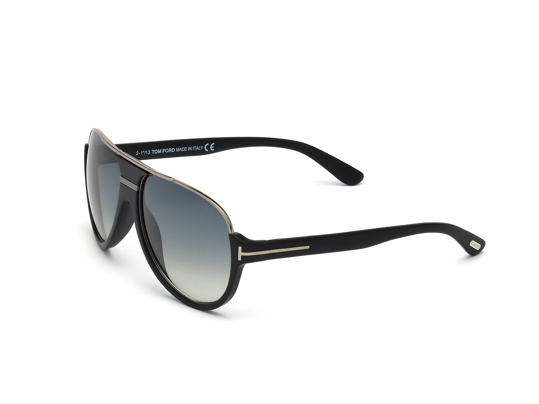 TOM FORD FT0334 DIMITRY 02W Occhiali da sole Acetato Nero Blu Pilot Normale Sfumato - immagine 2