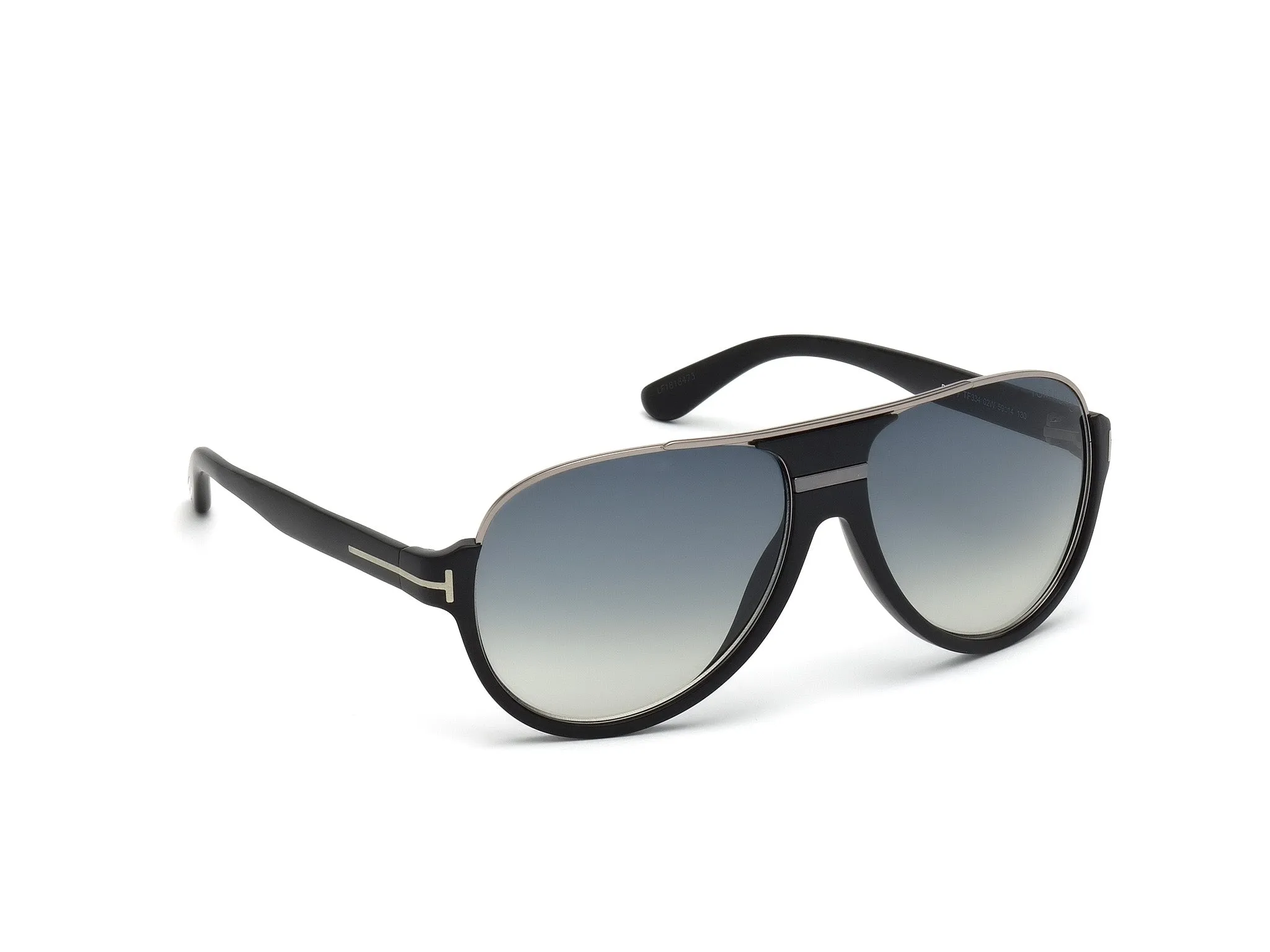 TOM FORD FT0334 DIMITRY 02W Occhiali da sole Acetato Nero Blu Pilot Normale Sfumato - immagine 3