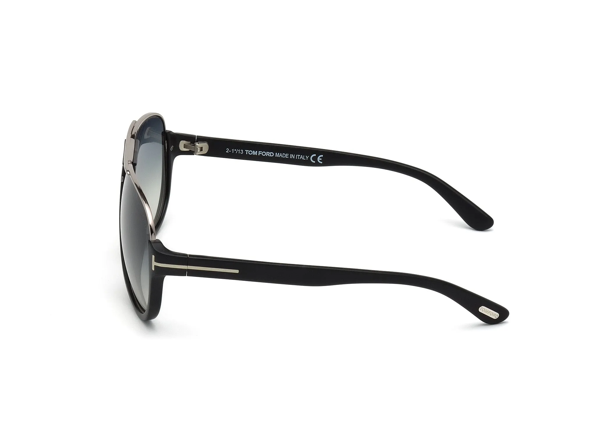 TOM FORD FT0334 DIMITRY 02W Occhiali da sole Acetato Nero Blu Pilot Normale Sfumato - immagine 4