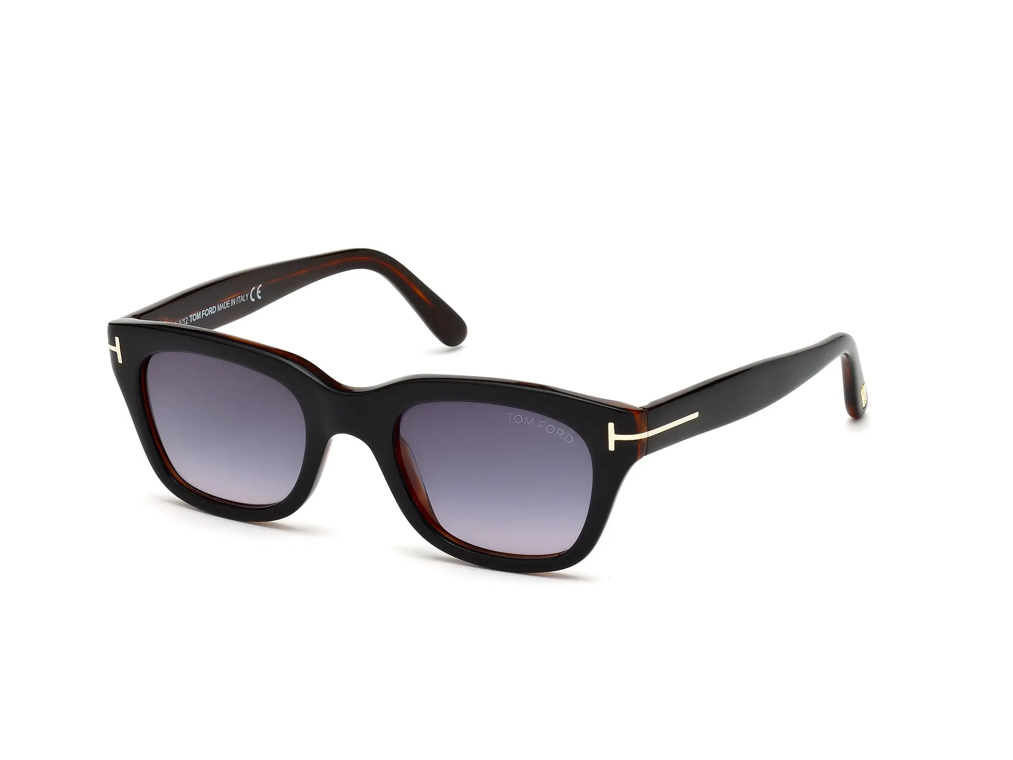 TOM FORD FT0237 SNOWDON 05B Occhiali da sole Acetato Nero Grigio Squadrata Normale Sfumato - immagine 1