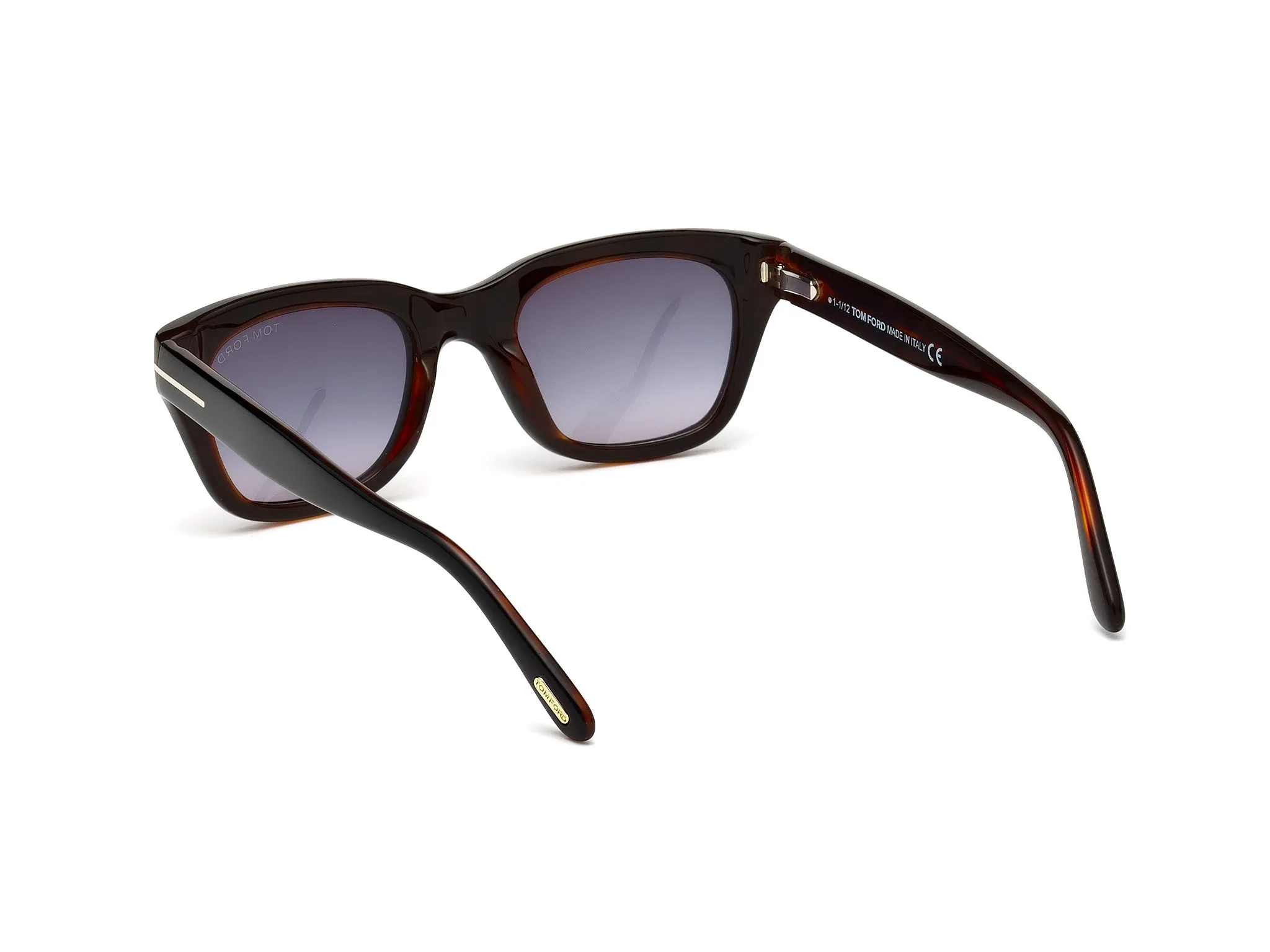 TOM FORD FT0237 SNOWDON 05B Occhiali da sole Acetato Nero Grigio Squadrata Normale Sfumato - immagine 2