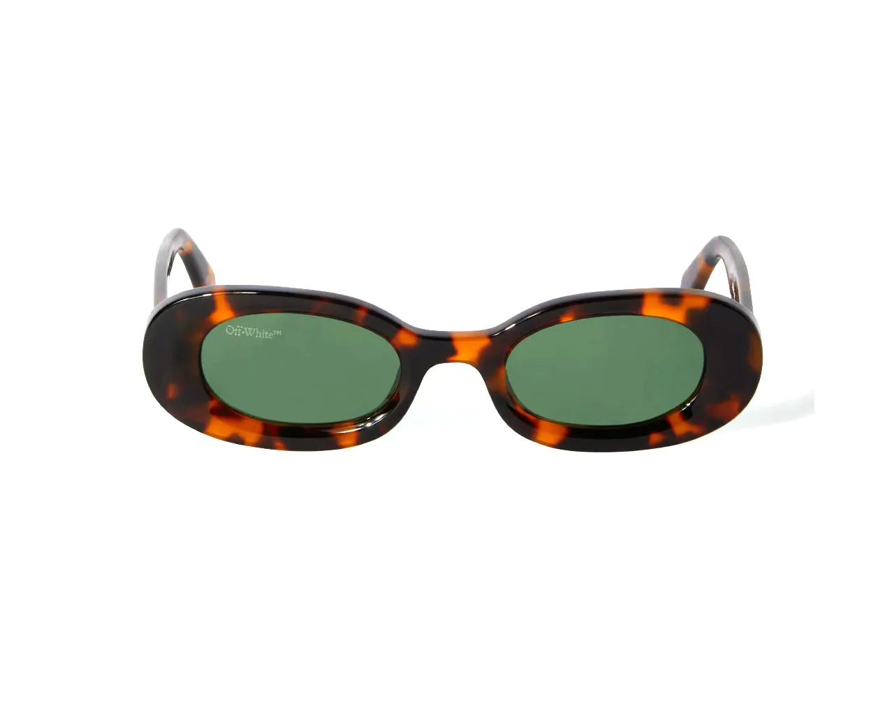 Off-White Unisex OERI087 Amalfi 6055 havana Occhiali da sole Acetato Havana Verde Rotonda Normale - immagine 1