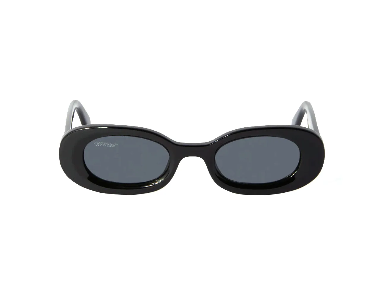 Off-White Unisex OERI087 Amalfi 1007 black Occhiali da sole Acetato Nero Grigio Rotonda Normale - immagine 1