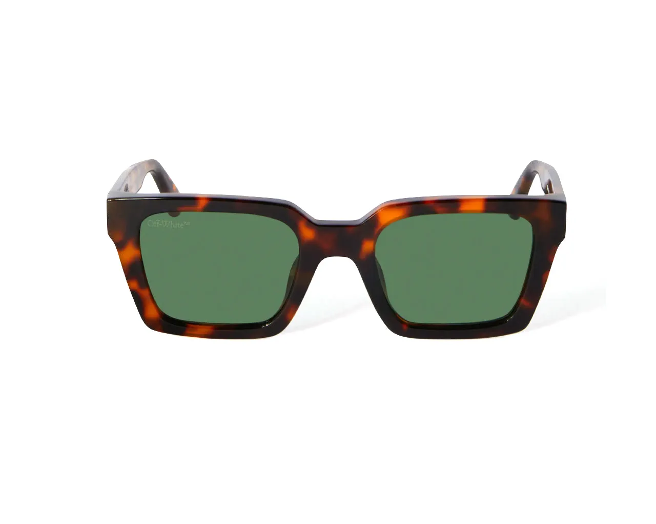Off-White Unisex OERI086 Palermo 6055 havana Occhiali da sole Acetato Havana Verde Squadrata Normale - immagine 1