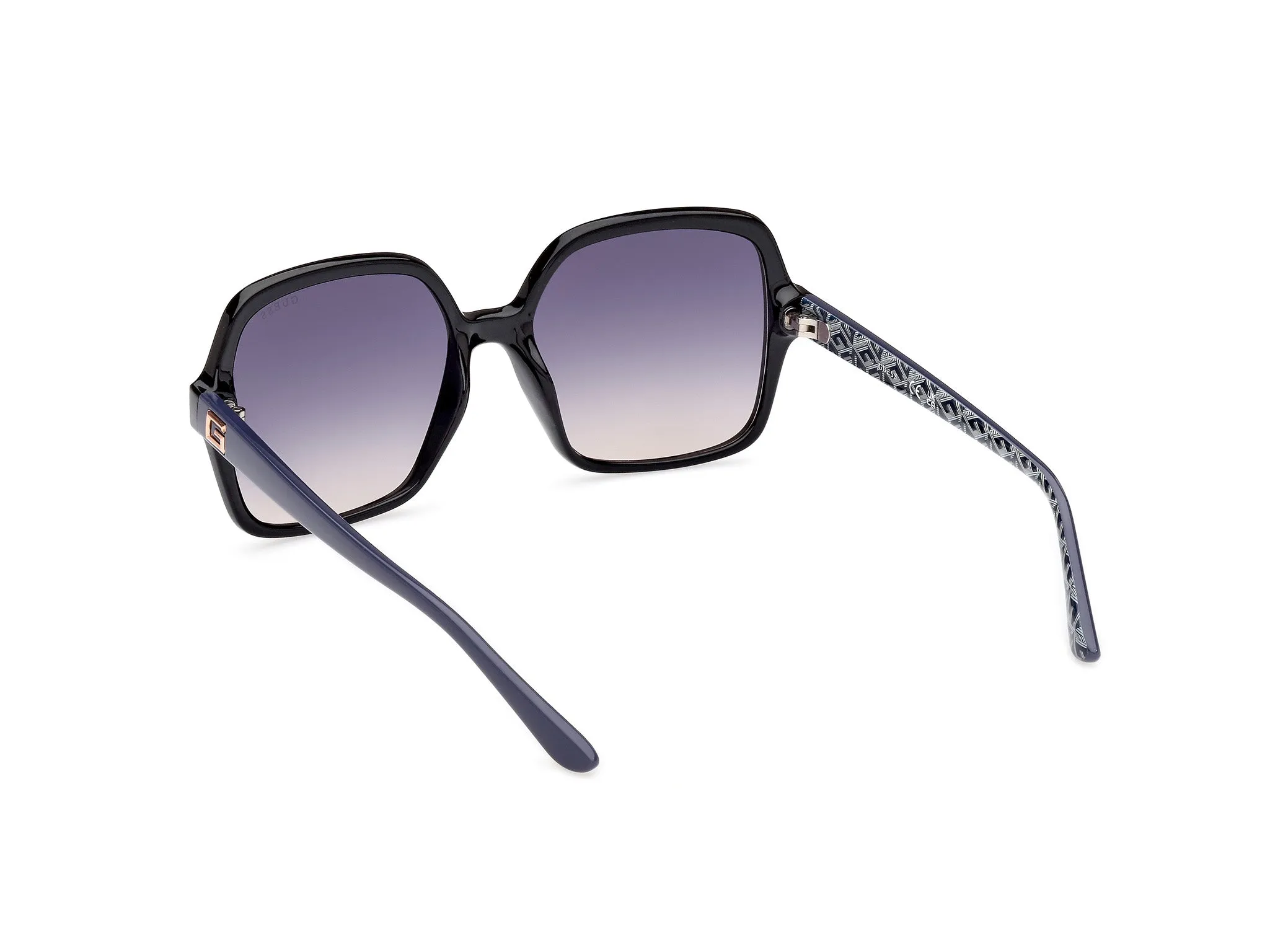Guess GU7921-H 01B Occhiali da sole Iniettato Nero Grigio Squadrata Normale Sfumato - immagine 4