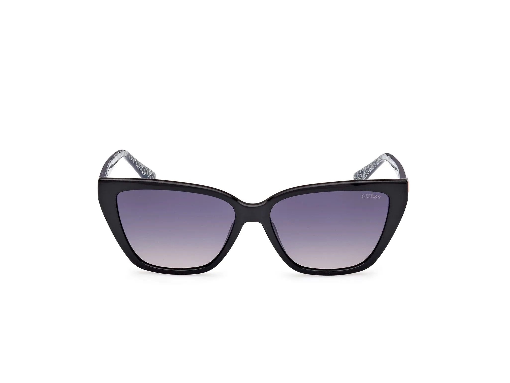 Guess GU7919 01B Occhiali da sole Iniettato Nero Grigio Cat Eye Normale Sfumato - immagine 3