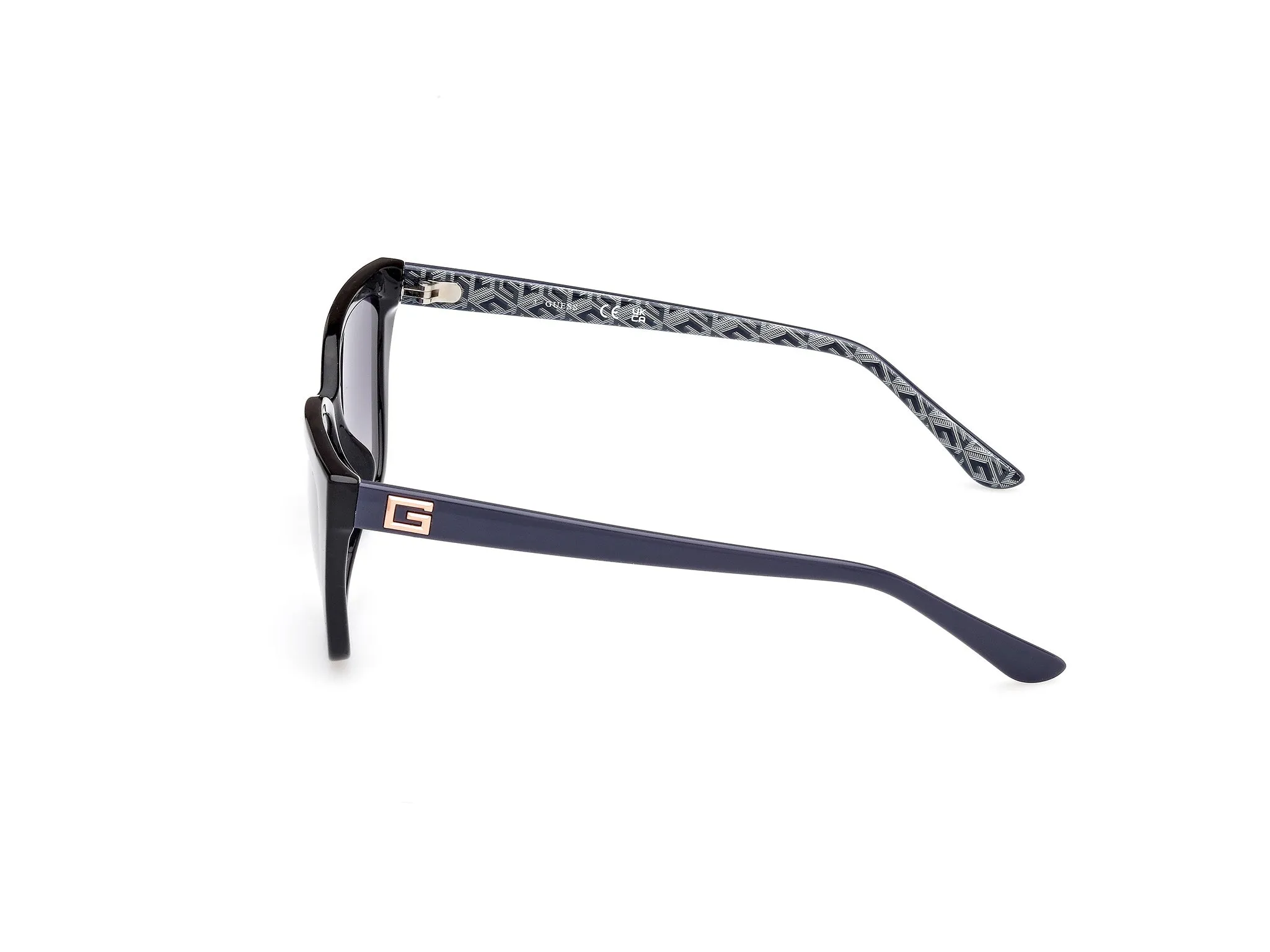 Guess GU7919 01B Occhiali da sole Iniettato Nero Grigio Cat Eye Normale Sfumato - immagine 4