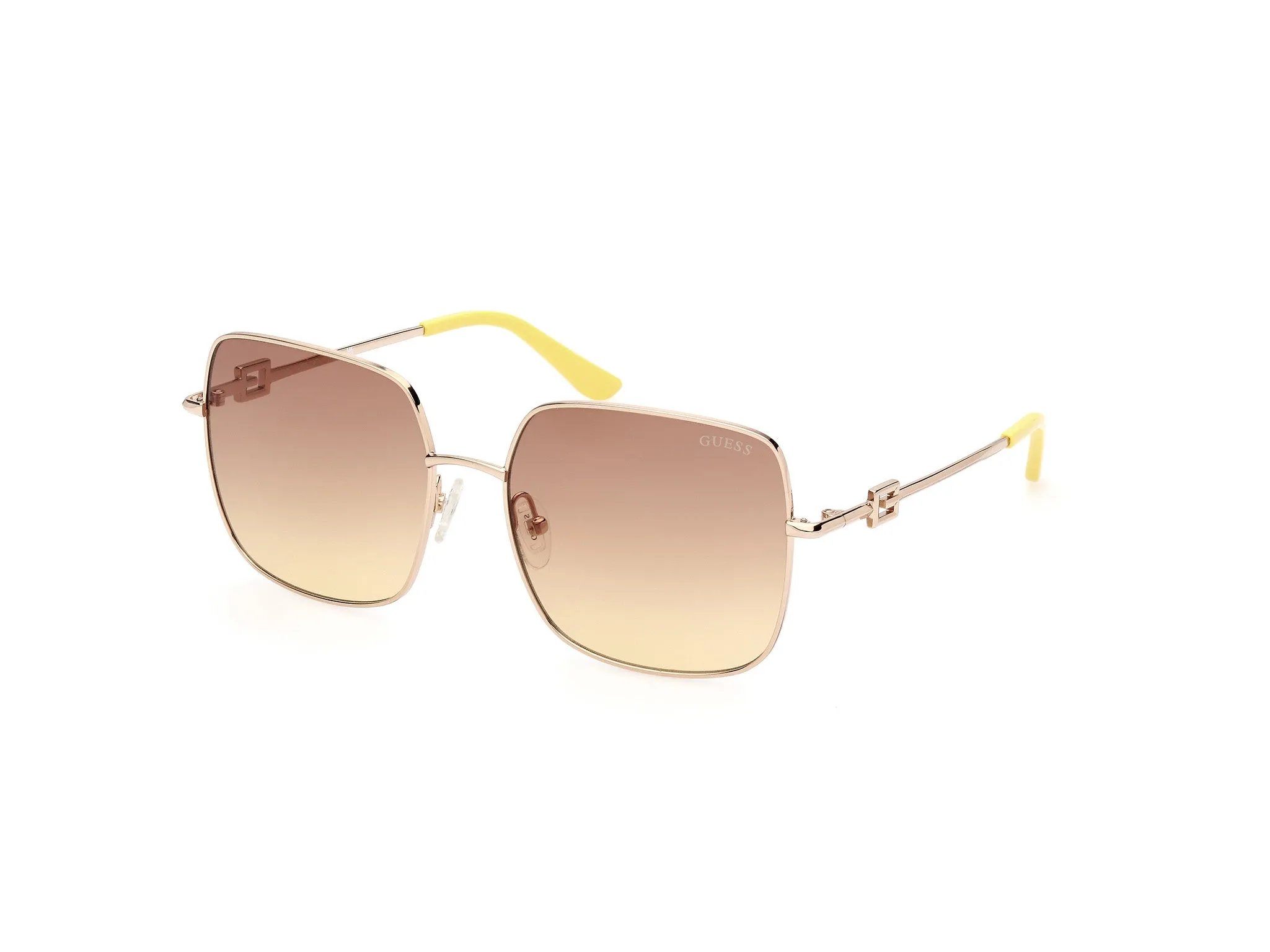 Guess GU7906-H 32F Occhiali da sole Metallo Oro Marrone Squadrata Normale Sfumato - immagine 1