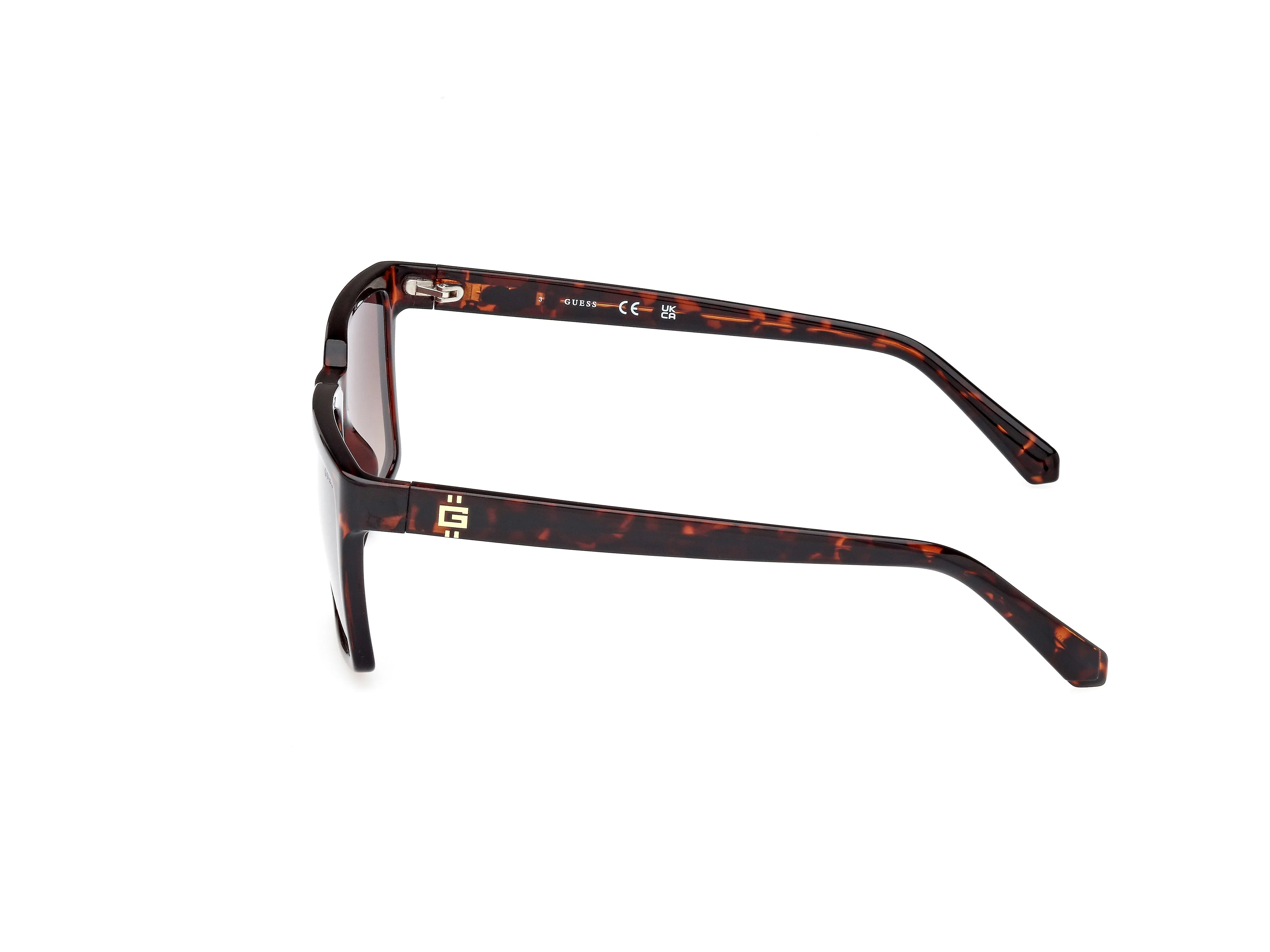Guess GU00084 52F Occhiali da sole Iniettato Havana scuro Marrone Squadrata Normale Sfumato - immagine 2