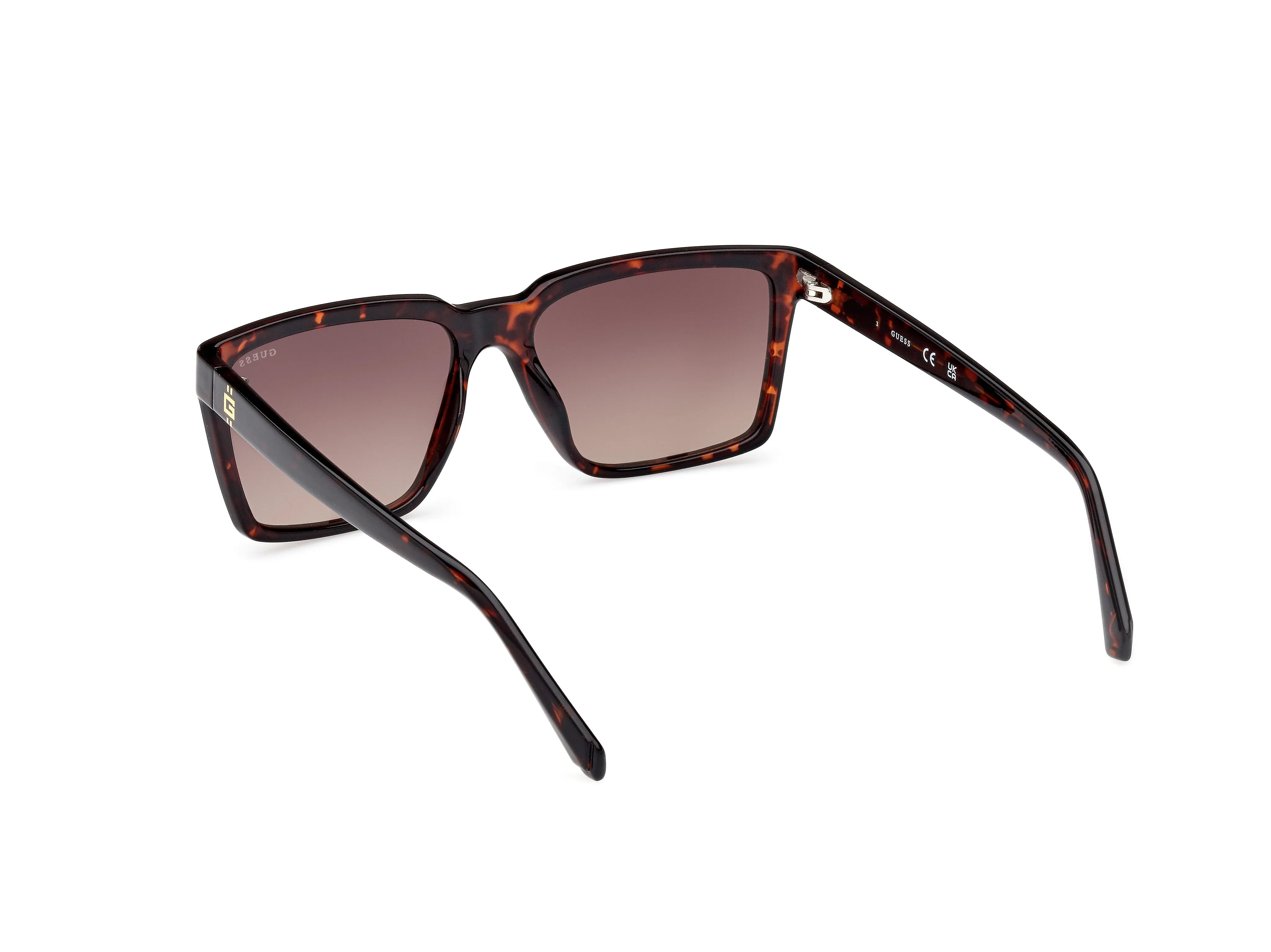 Guess GU00084 52F Occhiali da sole Iniettato Havana scuro Marrone Squadrata Normale Sfumato - immagine 4