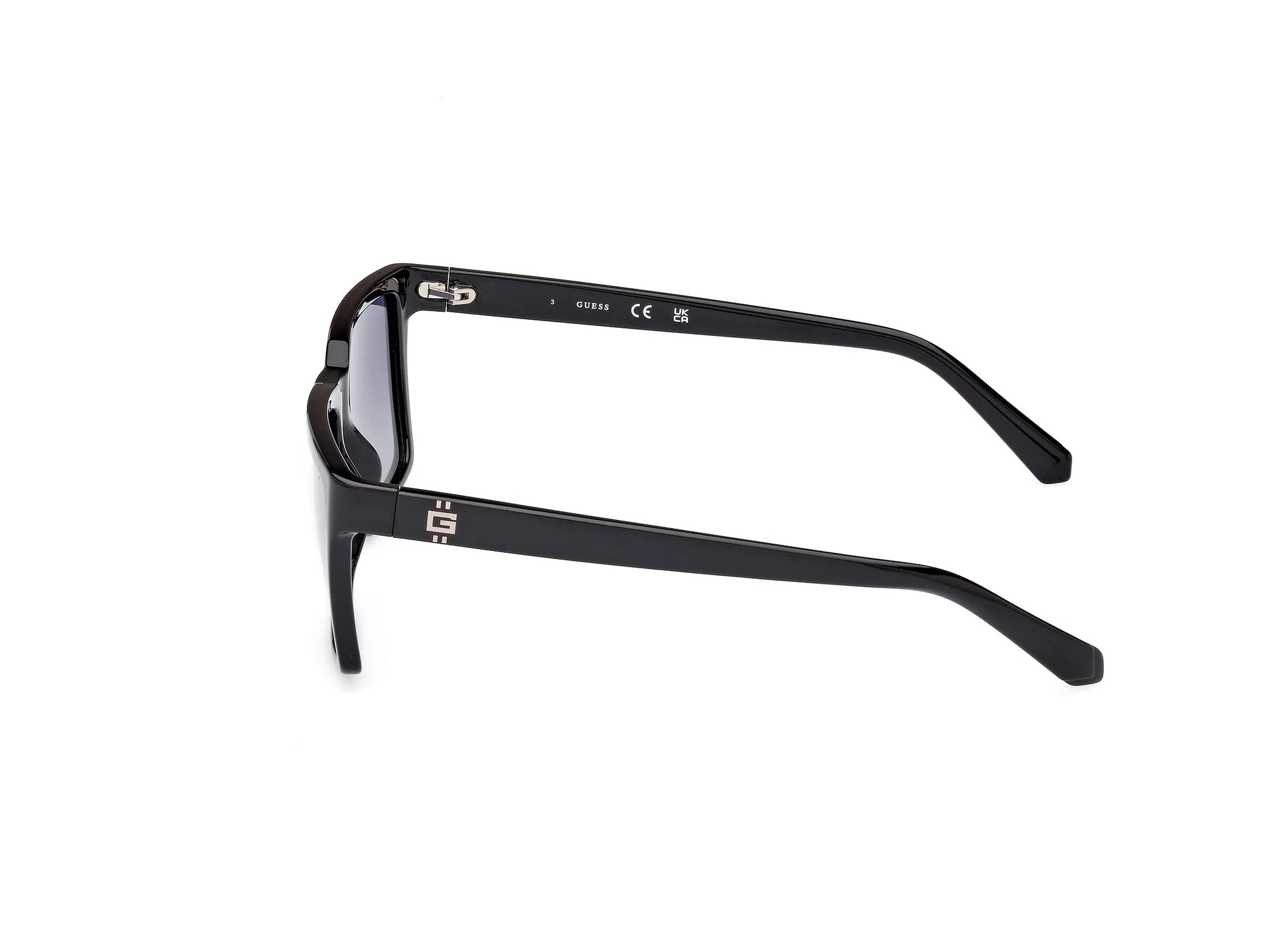 Guess GU00084 01D Occhiali da sole Iniettato Nero Grigio Squadrata Polarizzata - immagine 2
