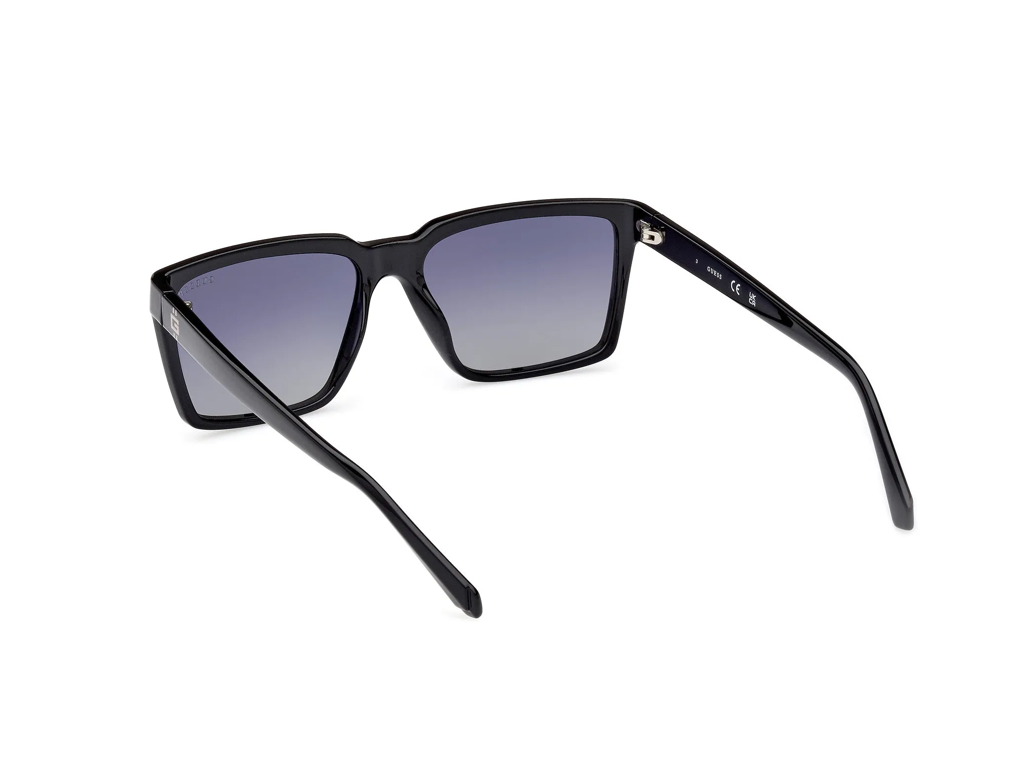 Guess GU00084 01D Occhiali da sole Iniettato Nero Grigio Squadrata Polarizzata - immagine 4