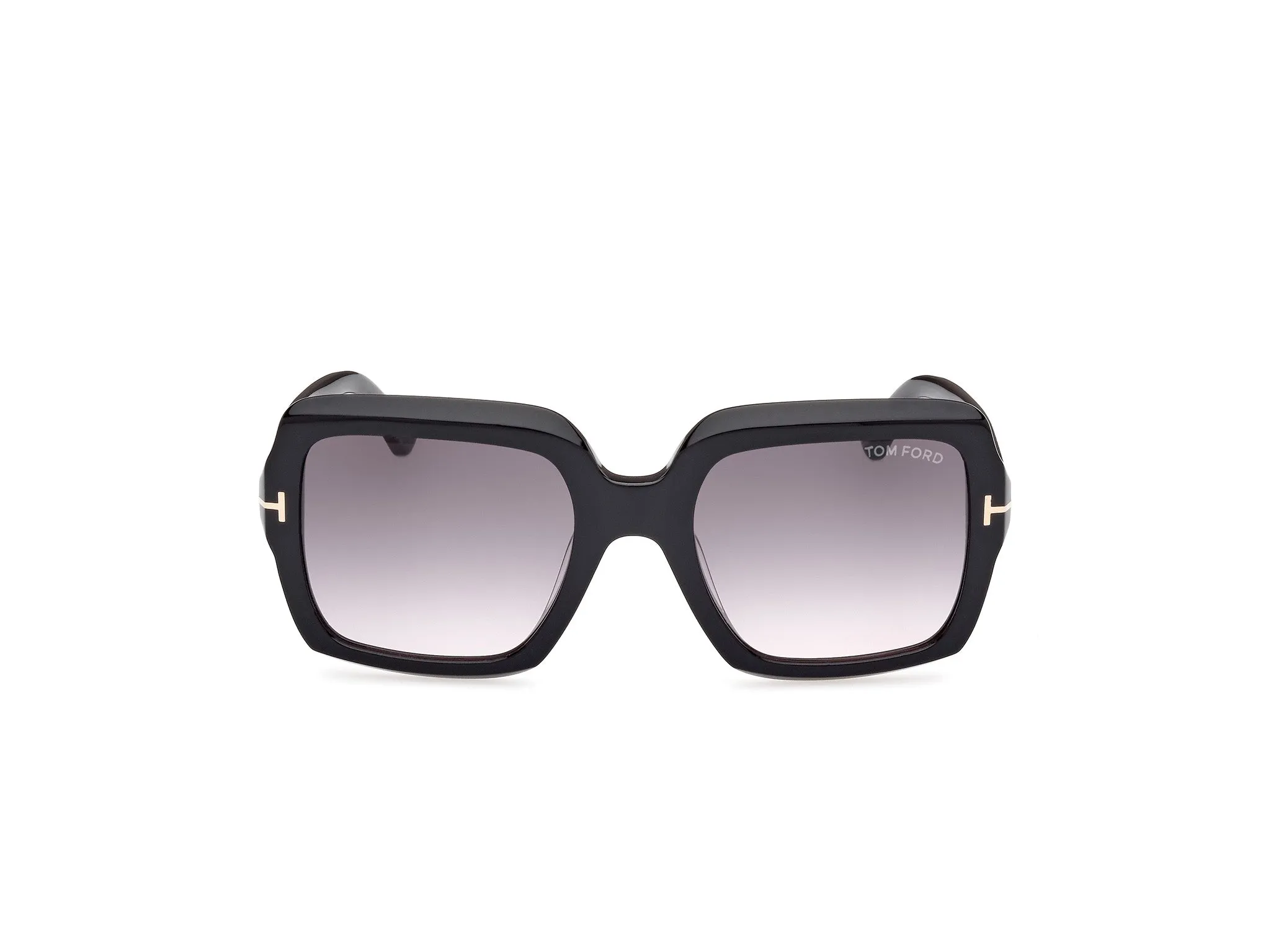 TOM FORD FT1082 KAYA 01B Occhiali da sole Acetato Nero Grigio Squadrata Normale Sfumato - immagine 3