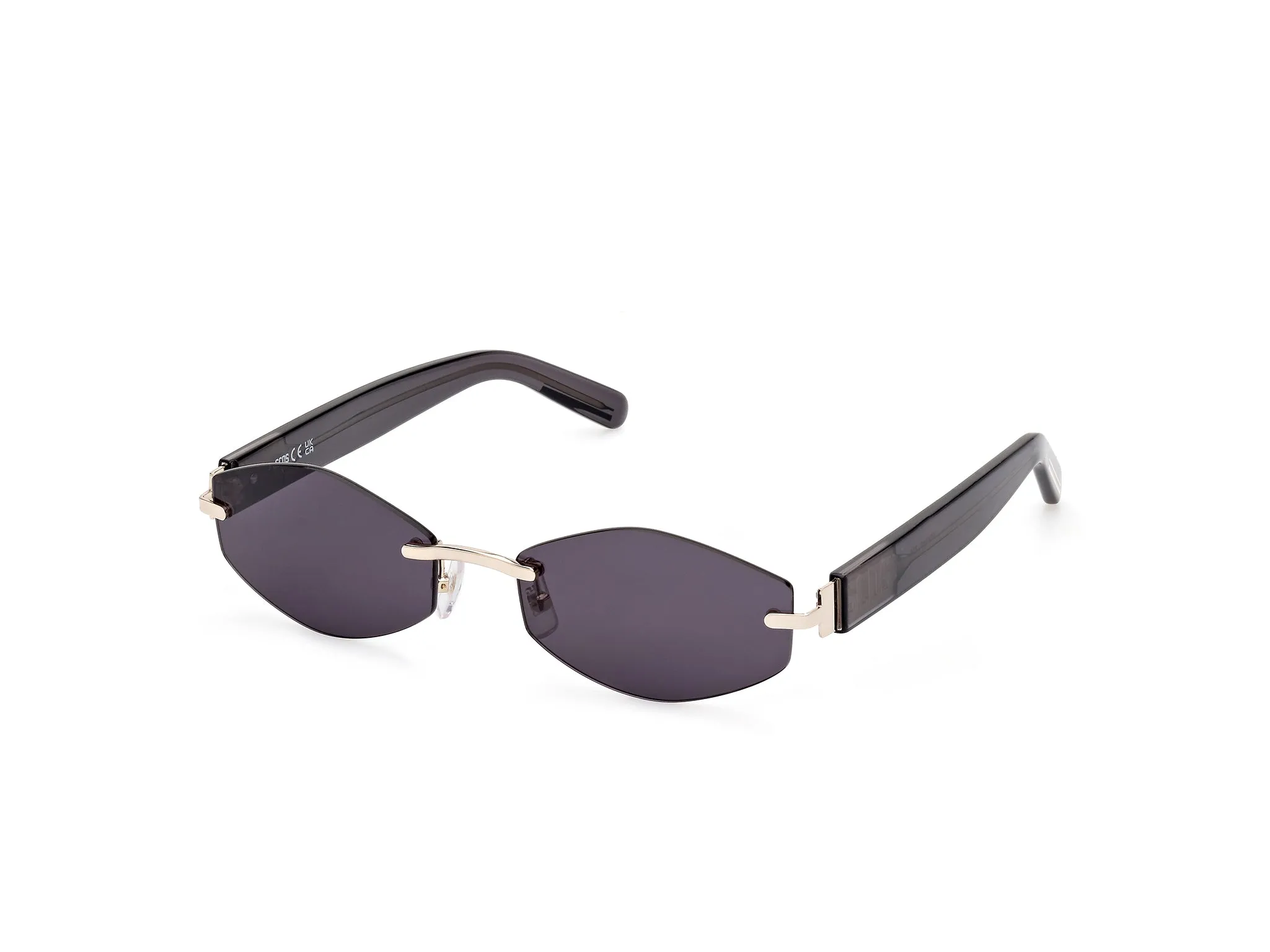 GCDS GD0040 32A Occhiali da sole Metallo Oro Grigio Geometrica Normale - immagine 1